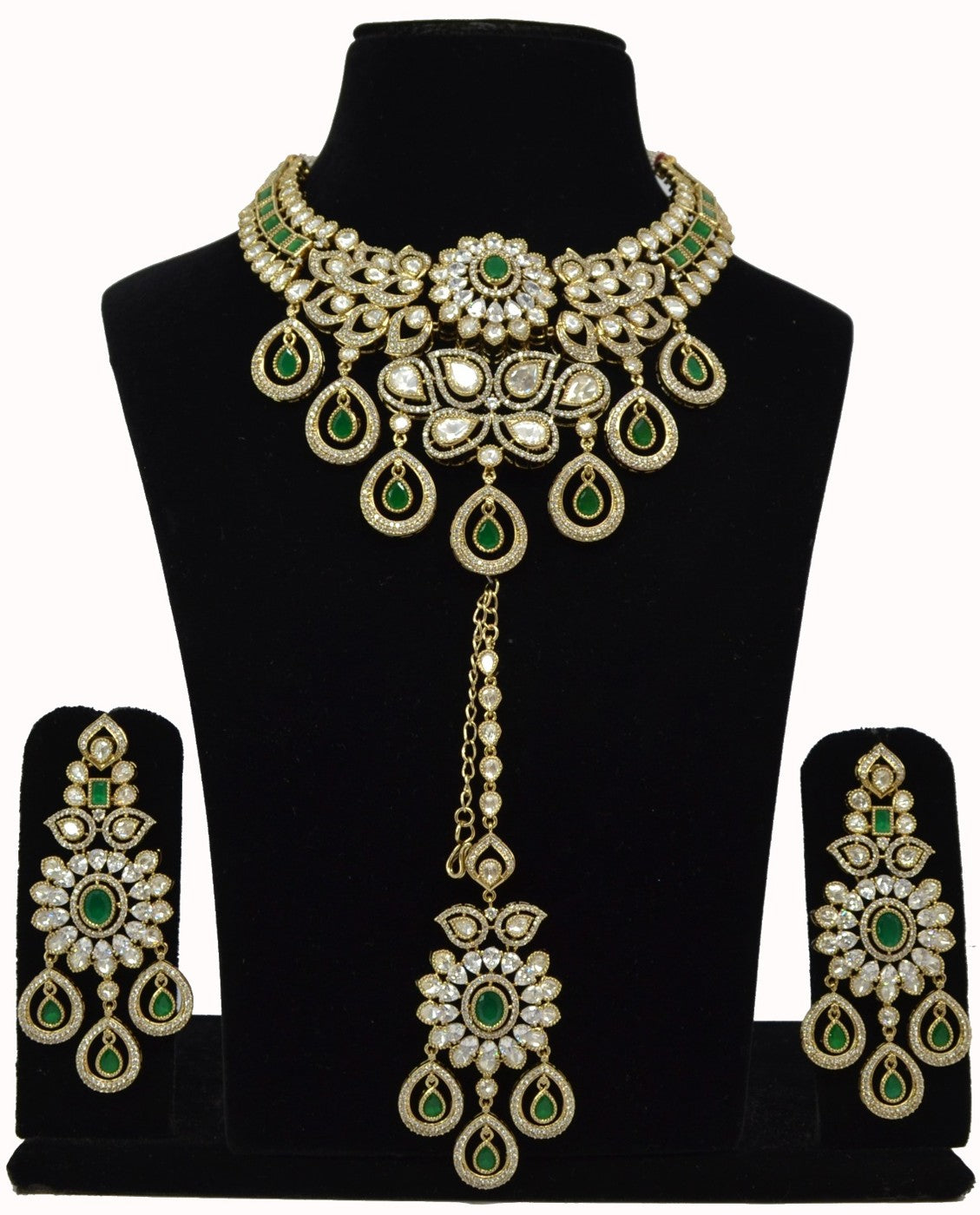 Green Kundan Bridal Choker Set