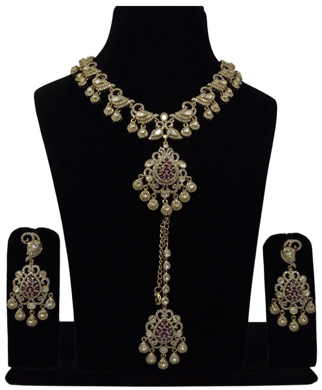 Antique Polki Paisley Necklace Set