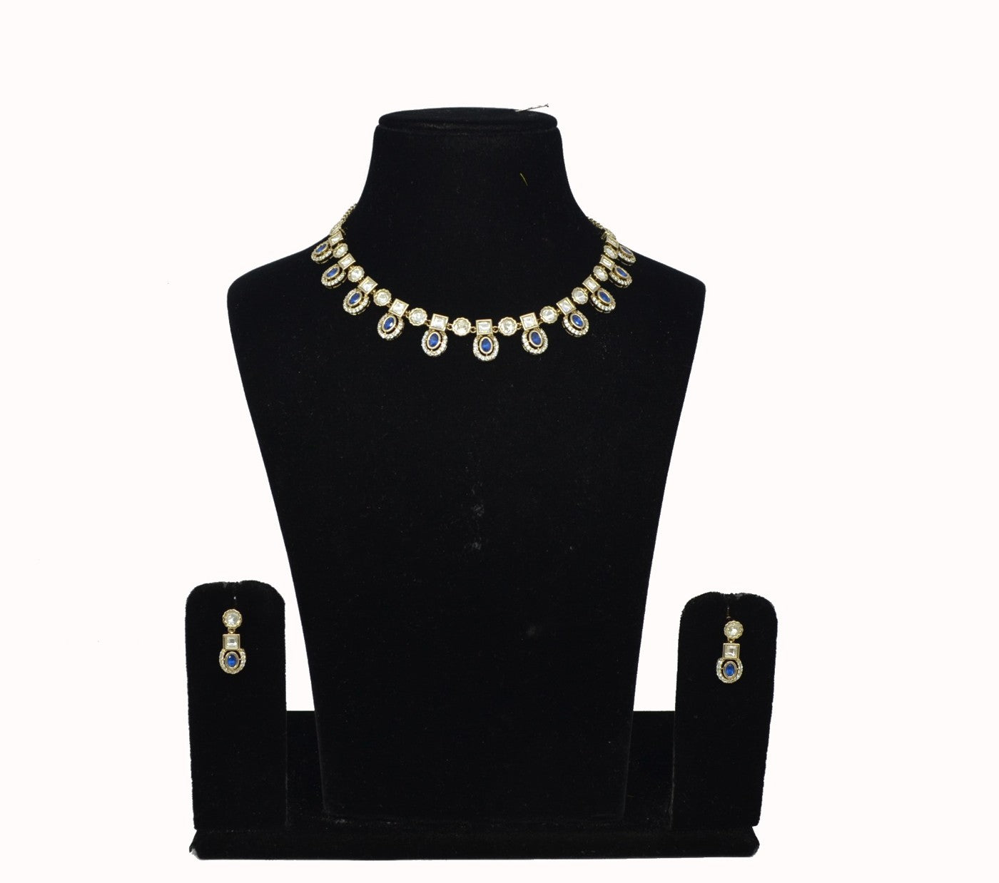 Blue Kundan Necklace Set