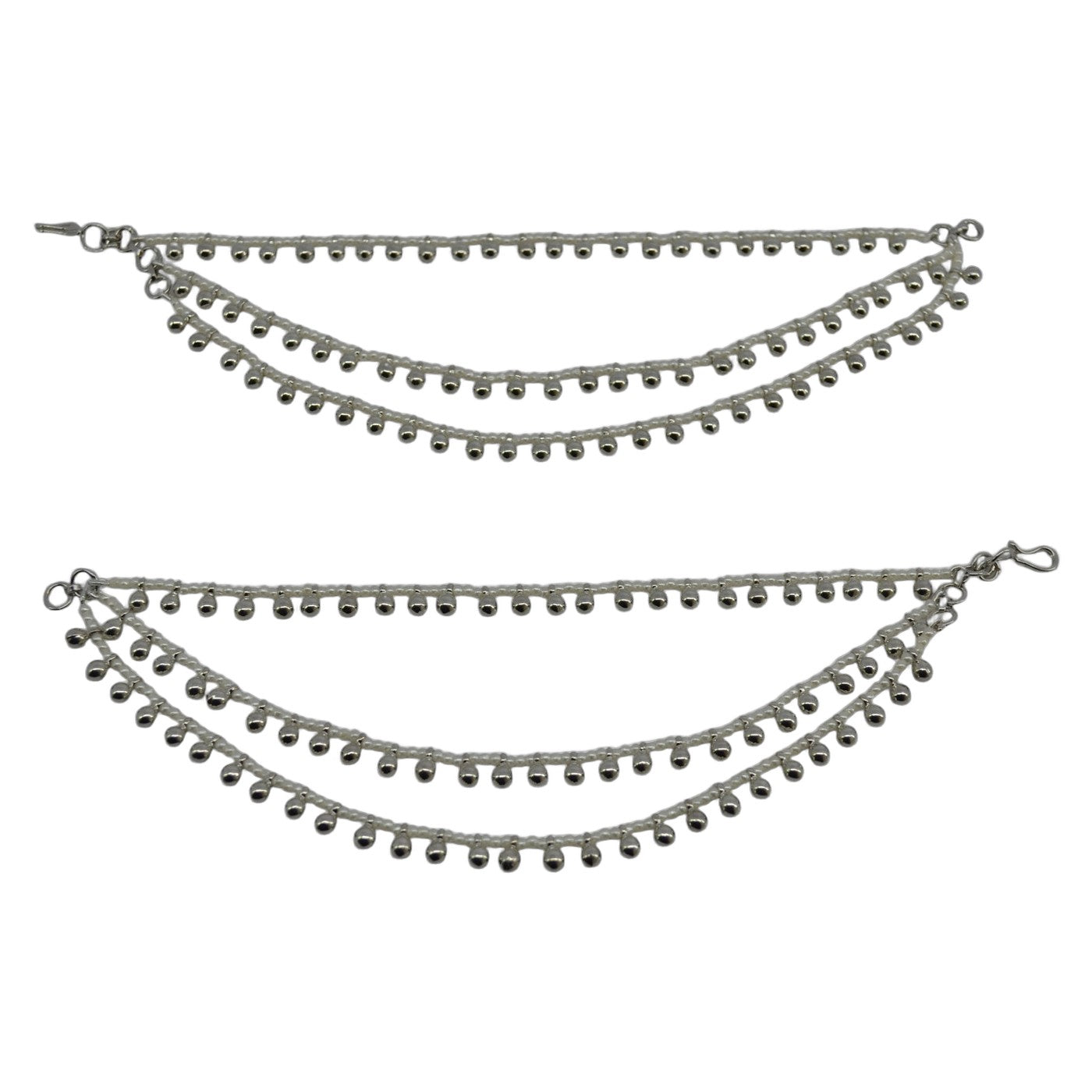Silver Bead Ear Chain (Kaanchain)