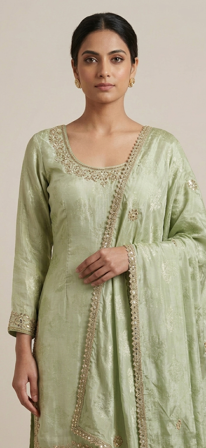 Pista Embroidered Salwar Suit Set