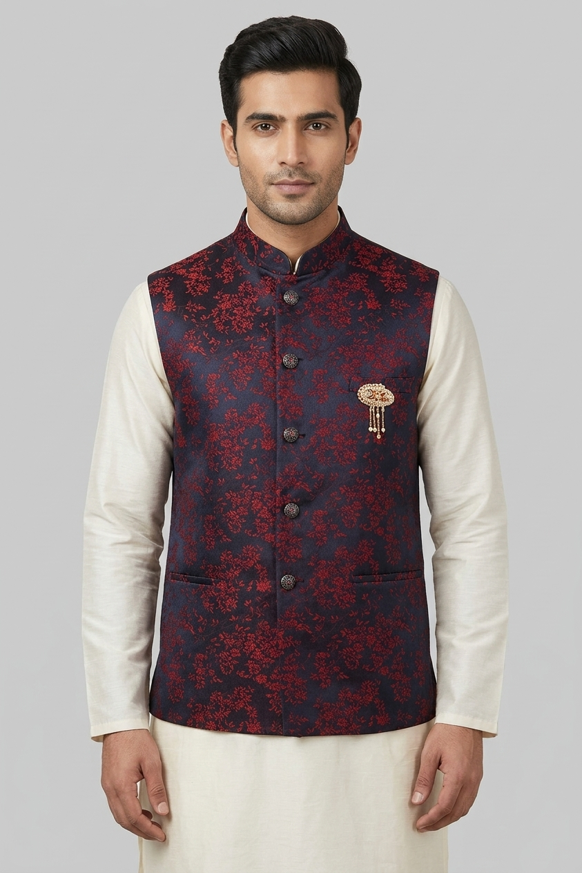 Blue Nehru Jacket / Waistcoat