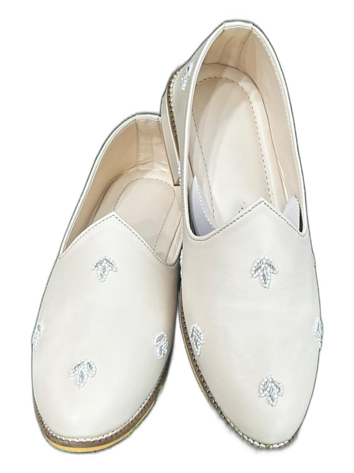 Cream Silver Buti Loafer