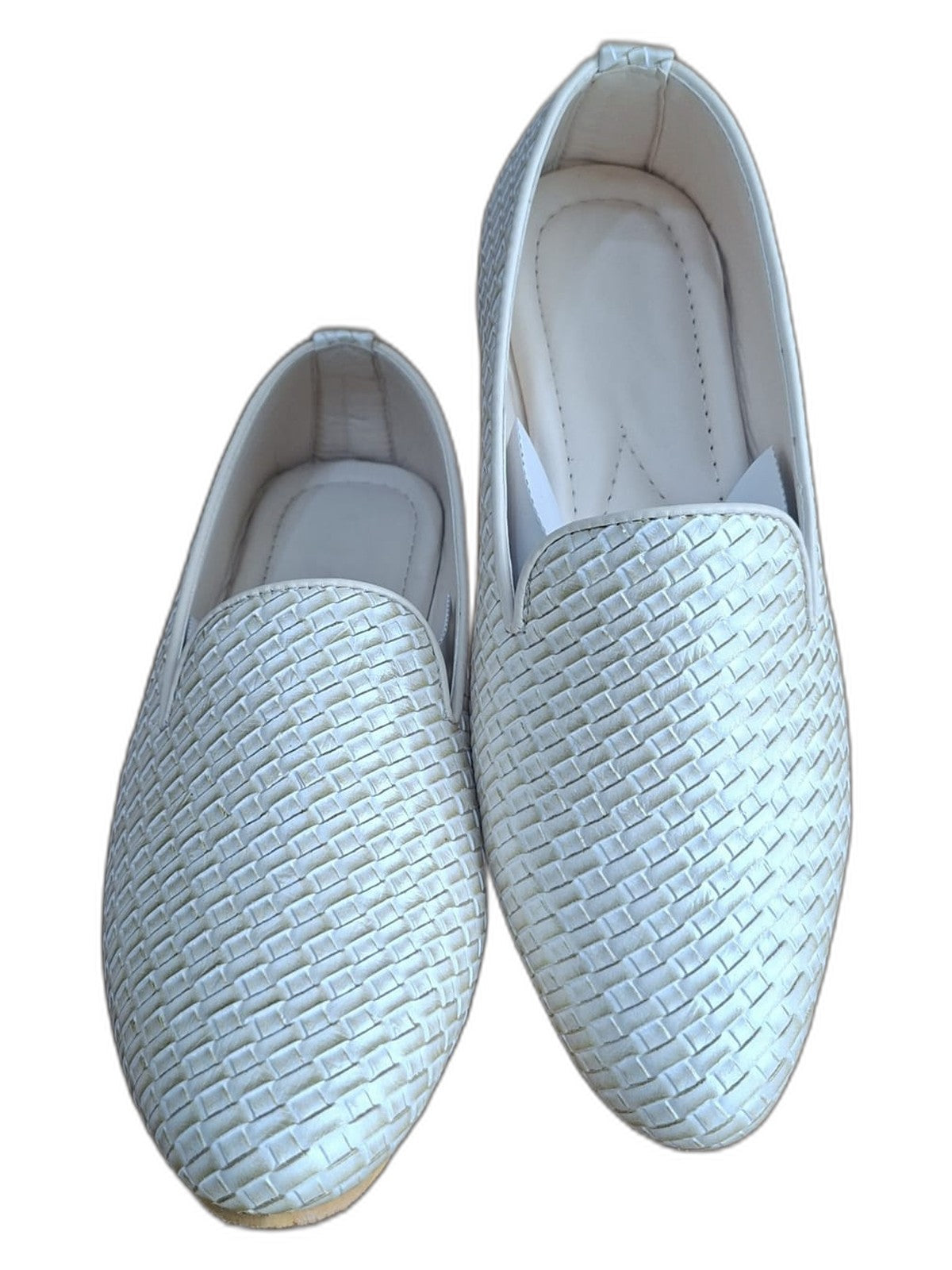 Cream Basketweave Loafer