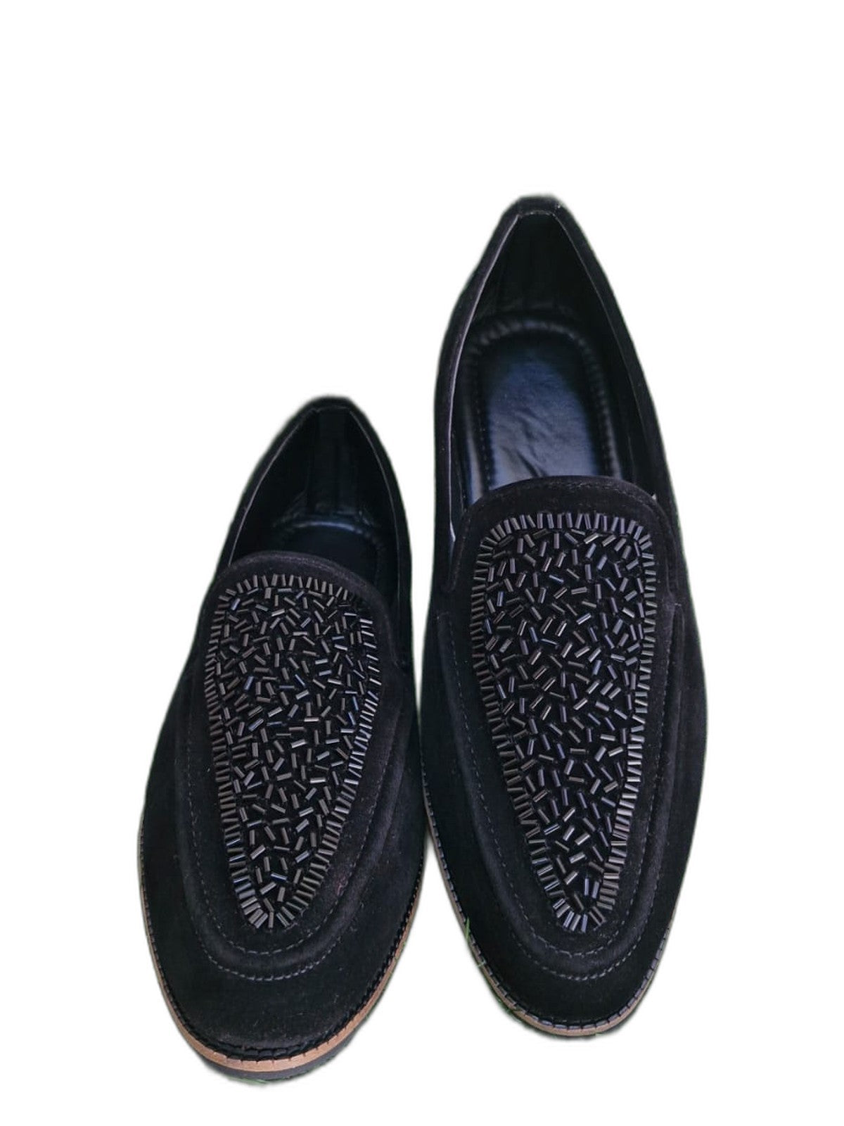 Black Beadwork Ethnic Loafer