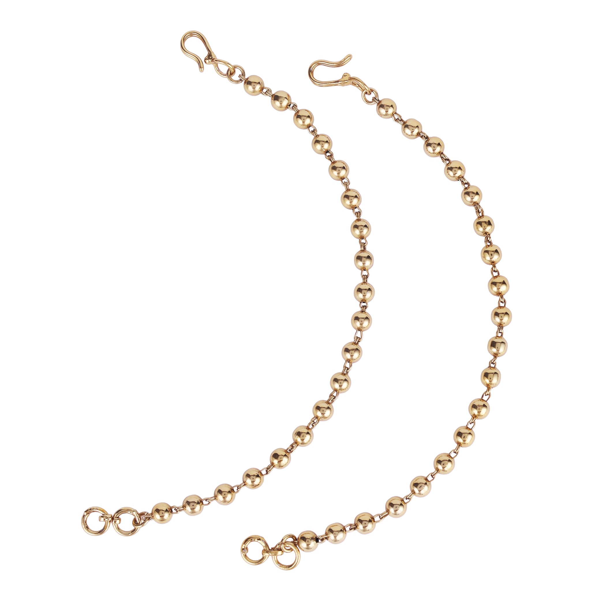 Golden Balls Gold Plated Ear Chain / Kaanchain - Gold Ear Chain / Kaanchain by Yashwanti London