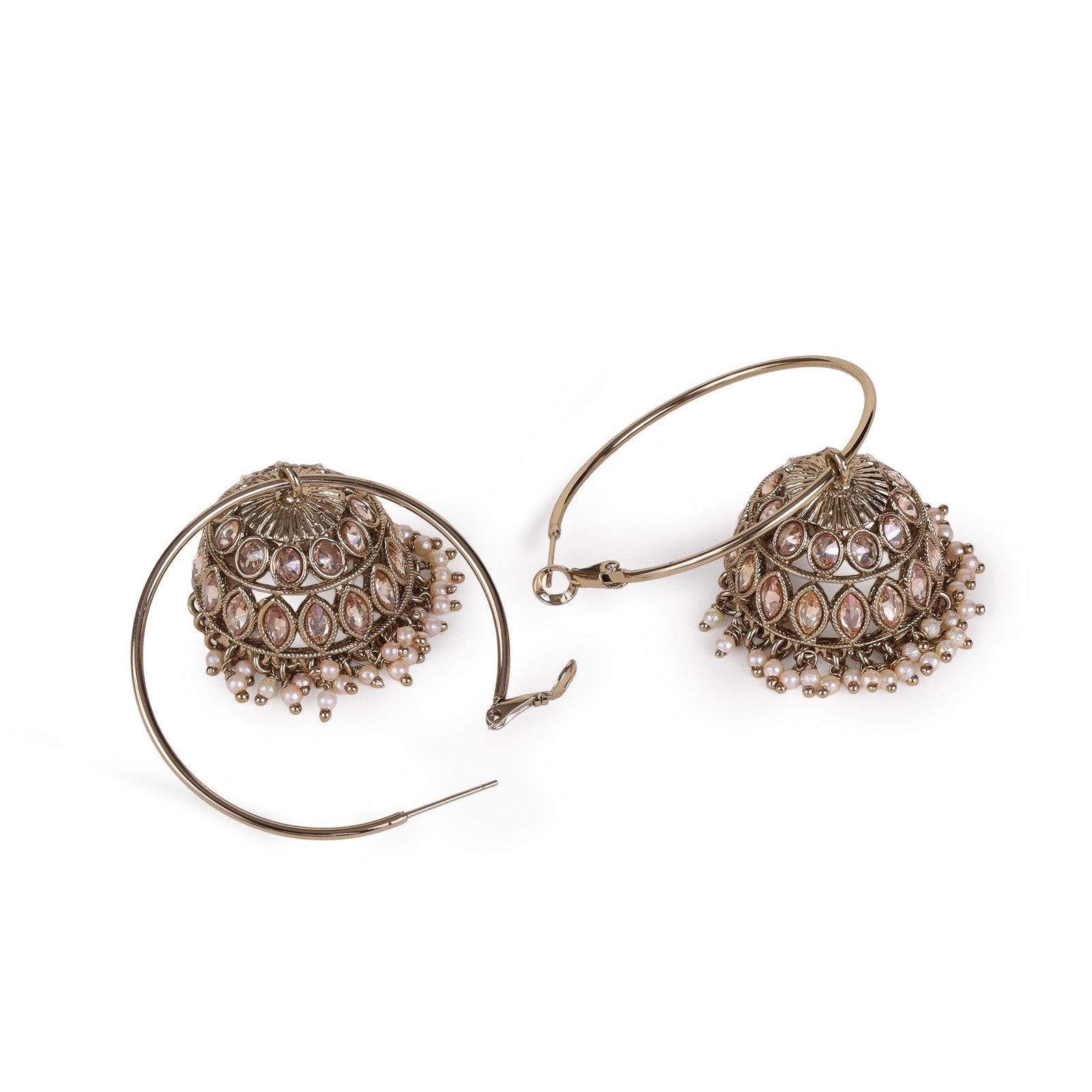 Brown Pearl Noor Jhumki Earrings