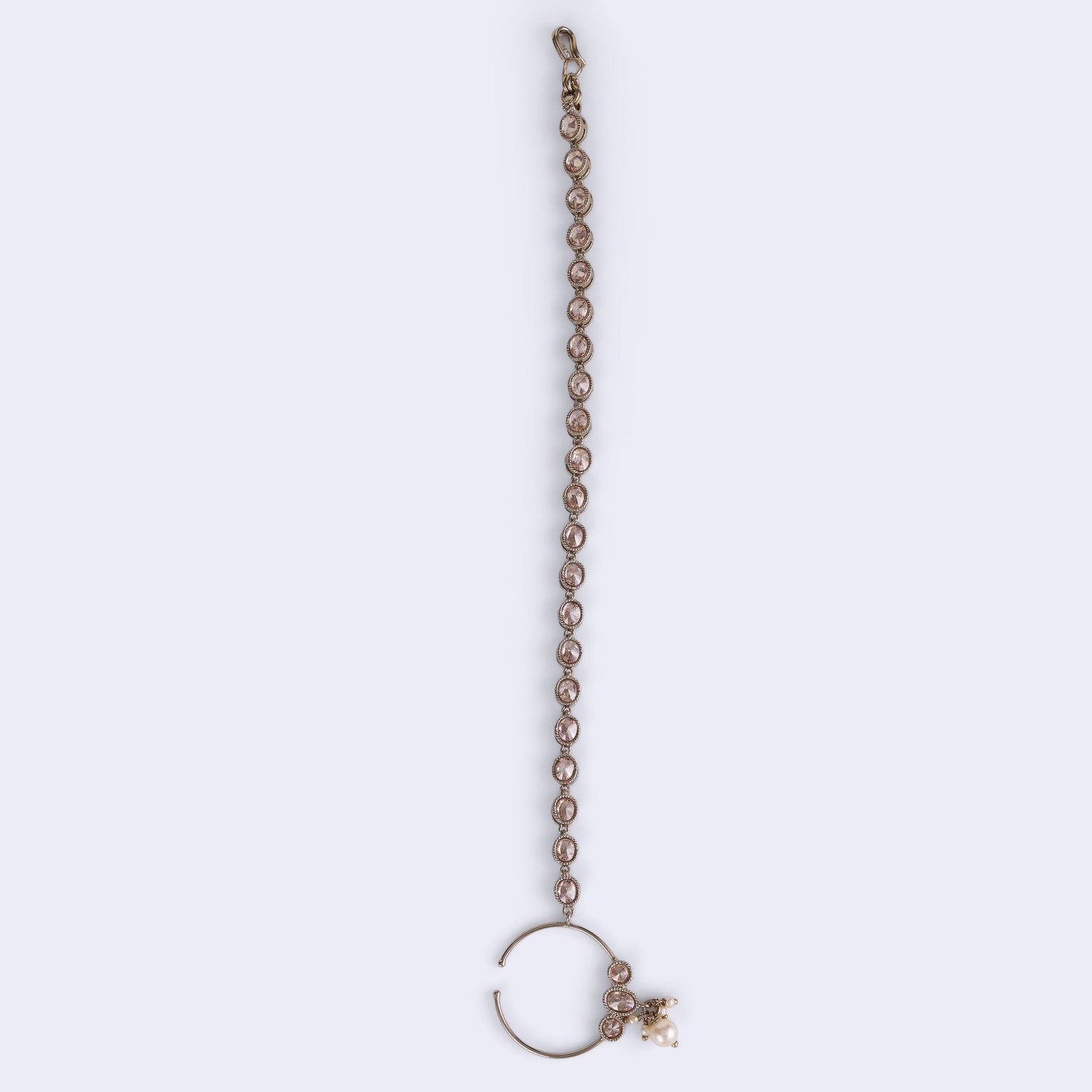 Brown Kundan Royale Nose Ring