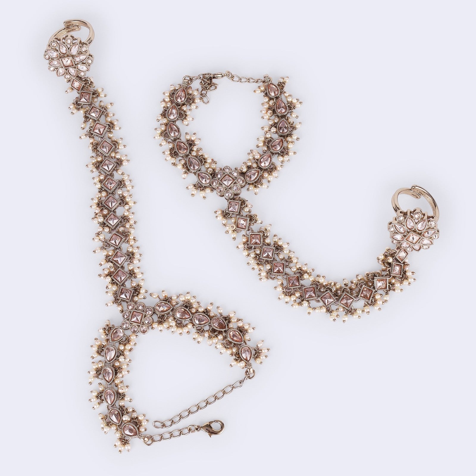 Brown Kundan Zeenat Hathphool