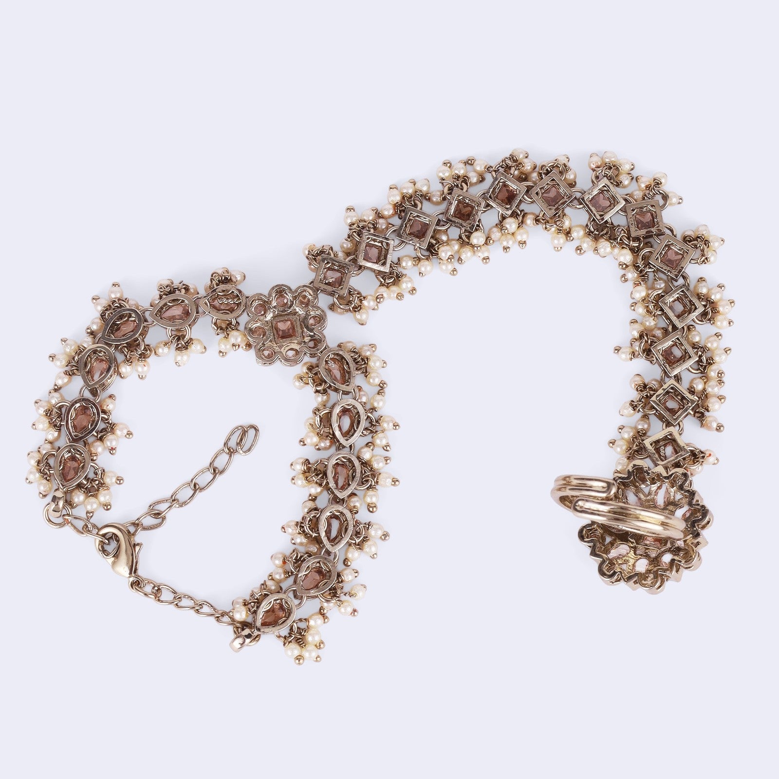 Brown Kundan Zeenat Hathphool