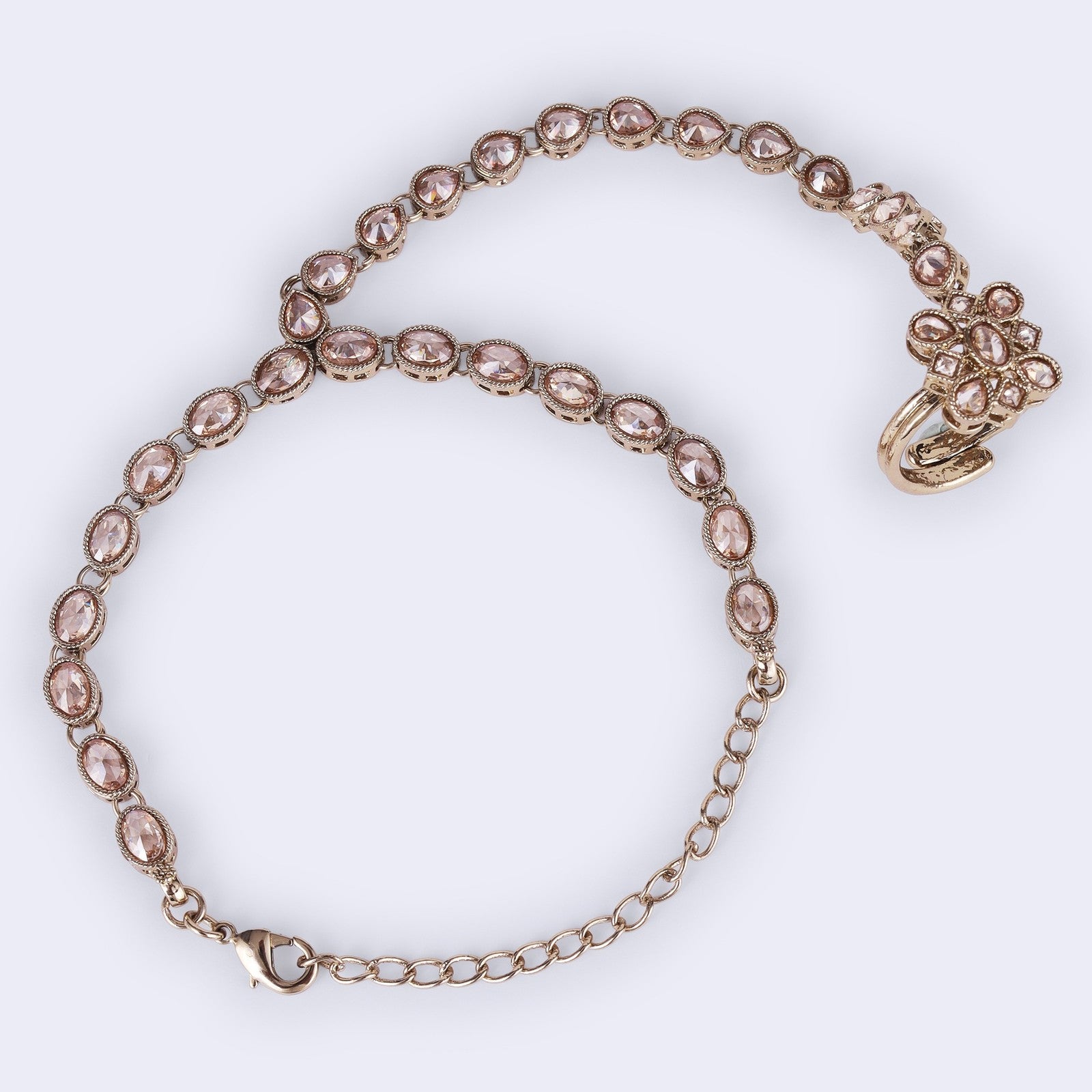 Brown Kundan Noor Hathphool