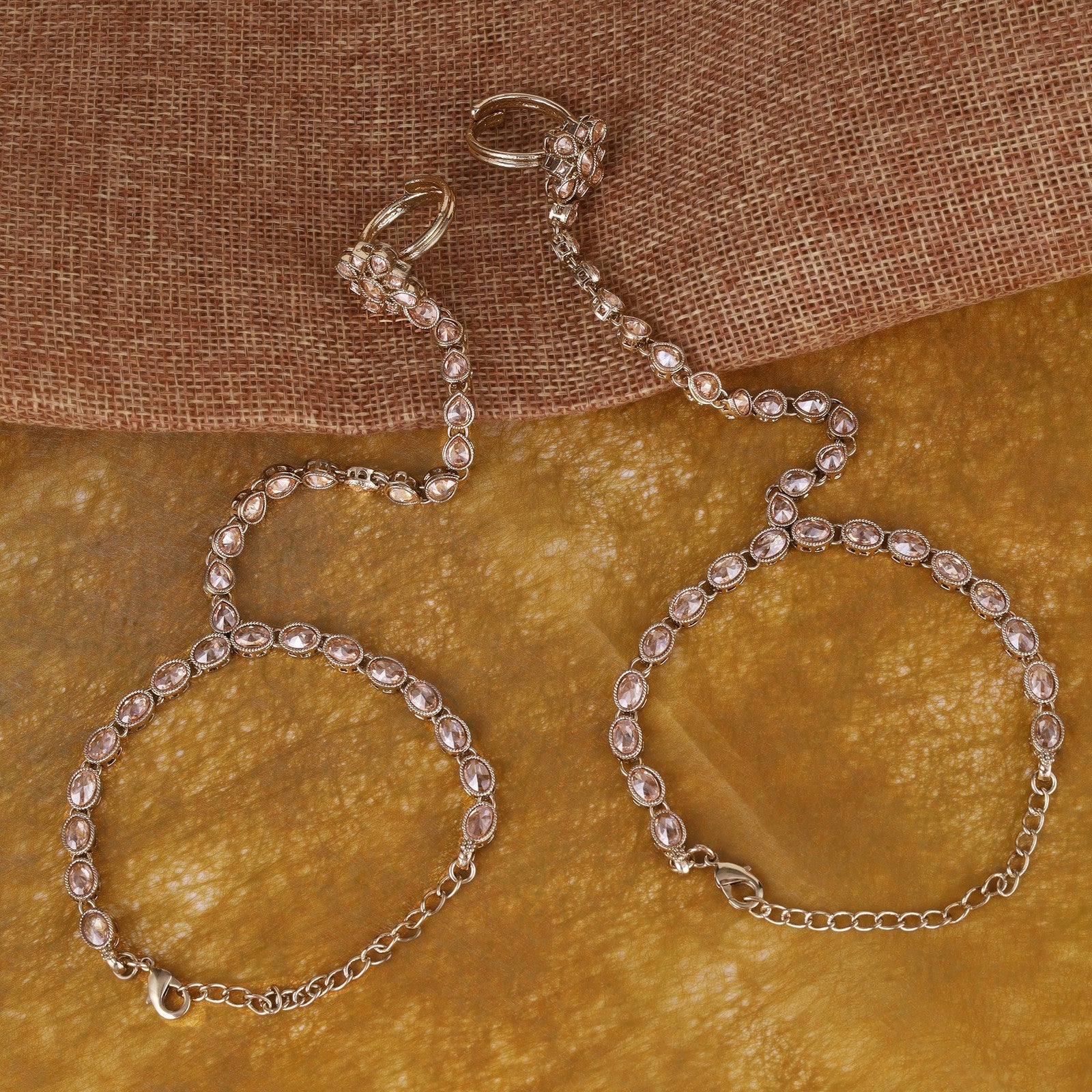 Brown Kundan Noor Hathphool