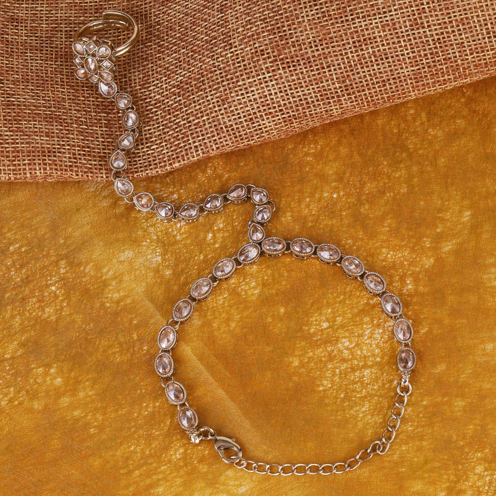 Brown Kundan Noor Hathphool