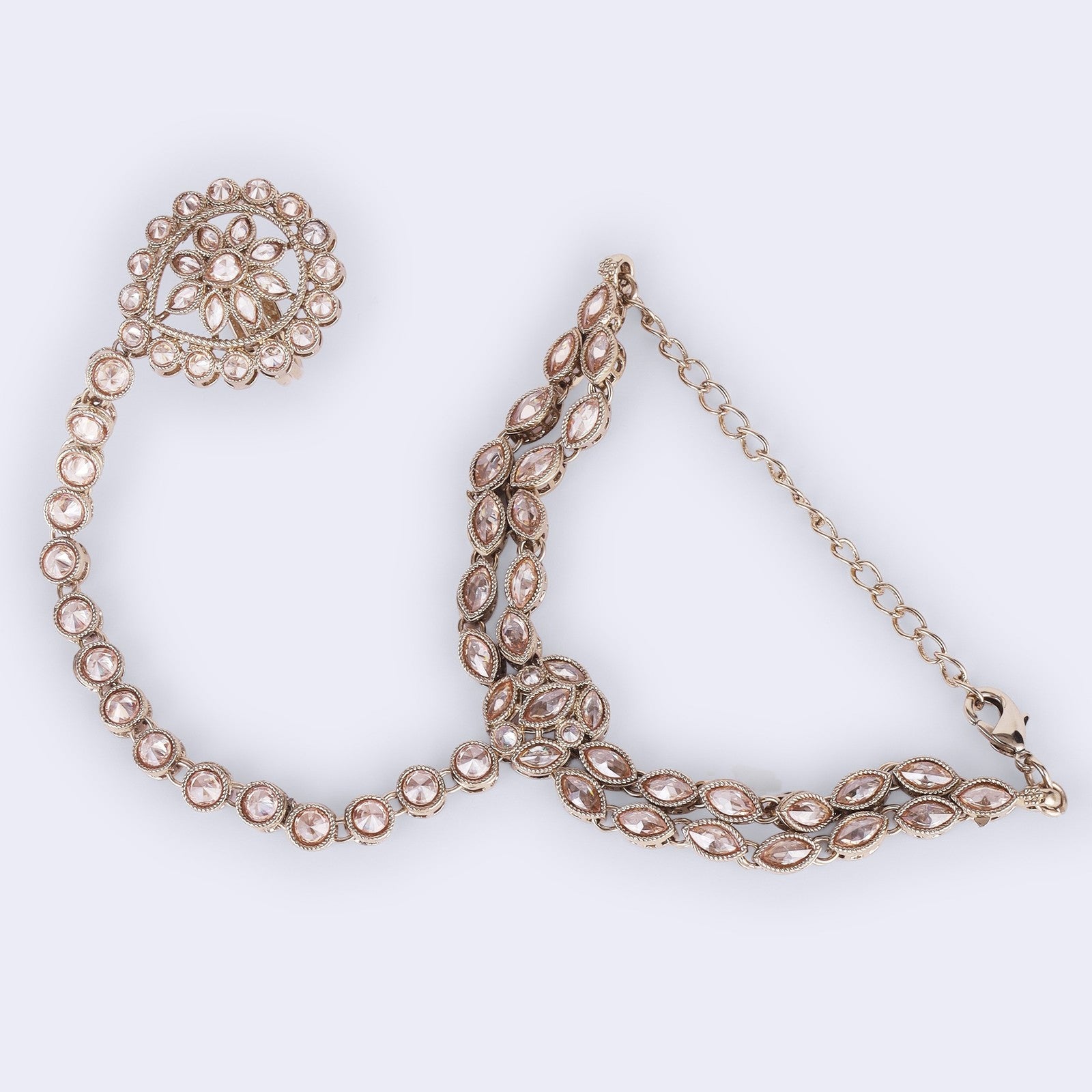 Brown Kundan Virasat Hathphool