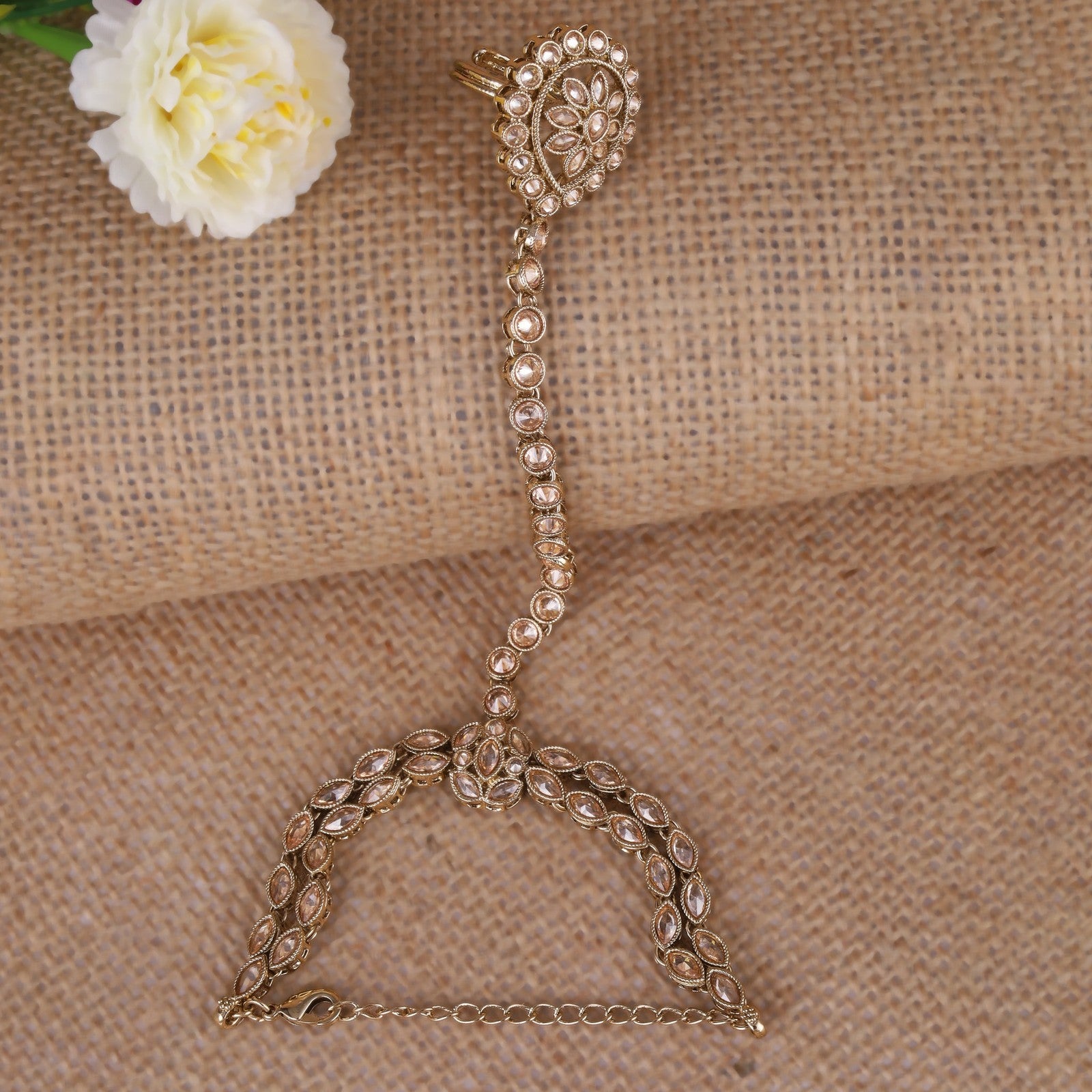 Brown Kundan Virasat Hathphool