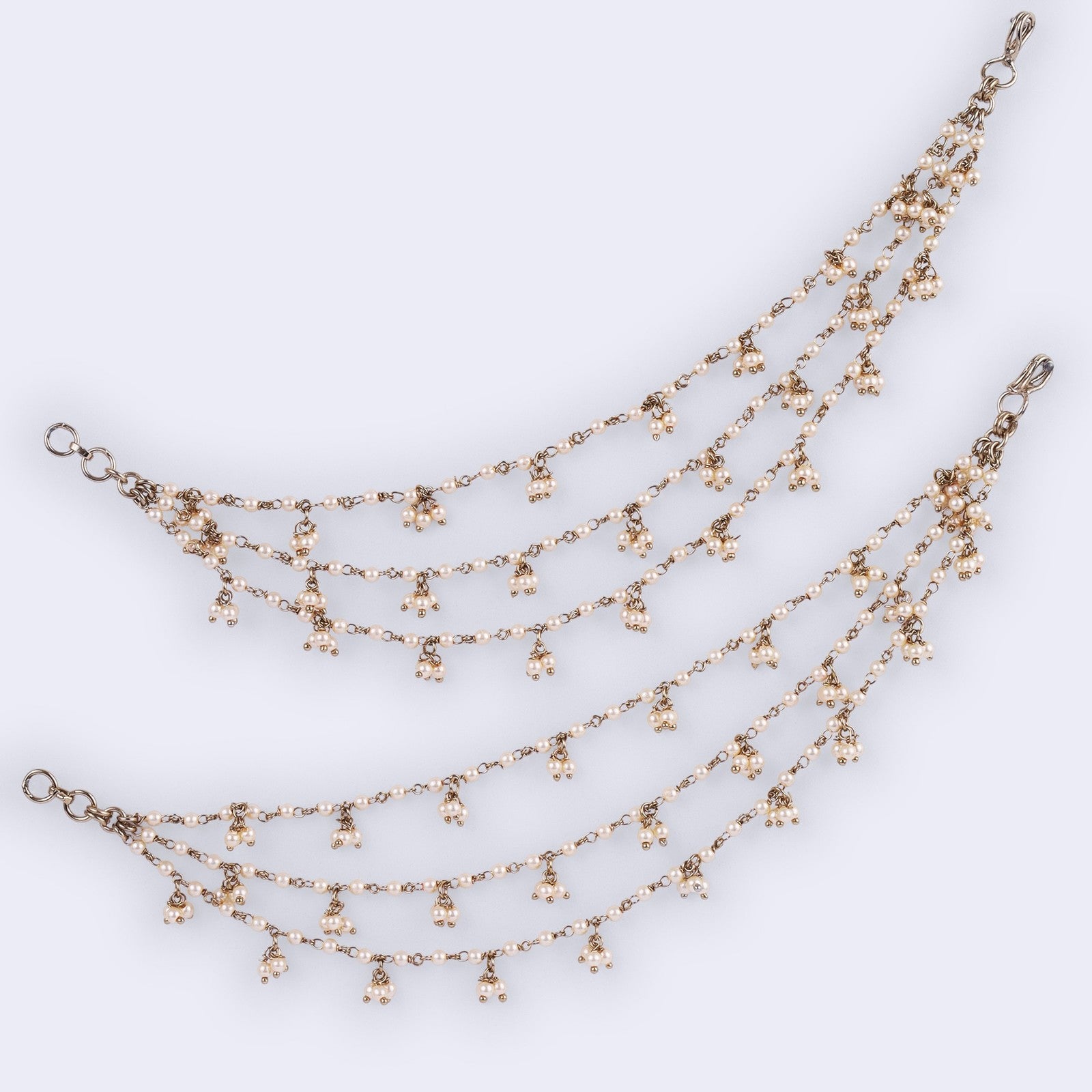 Gold Pearl Virasat Ear Chain