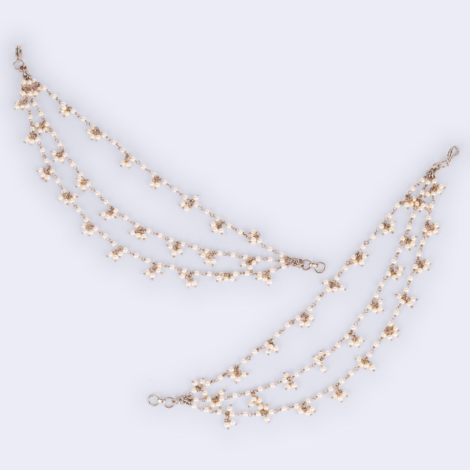 Gold Pearl Virasat Ear Chain