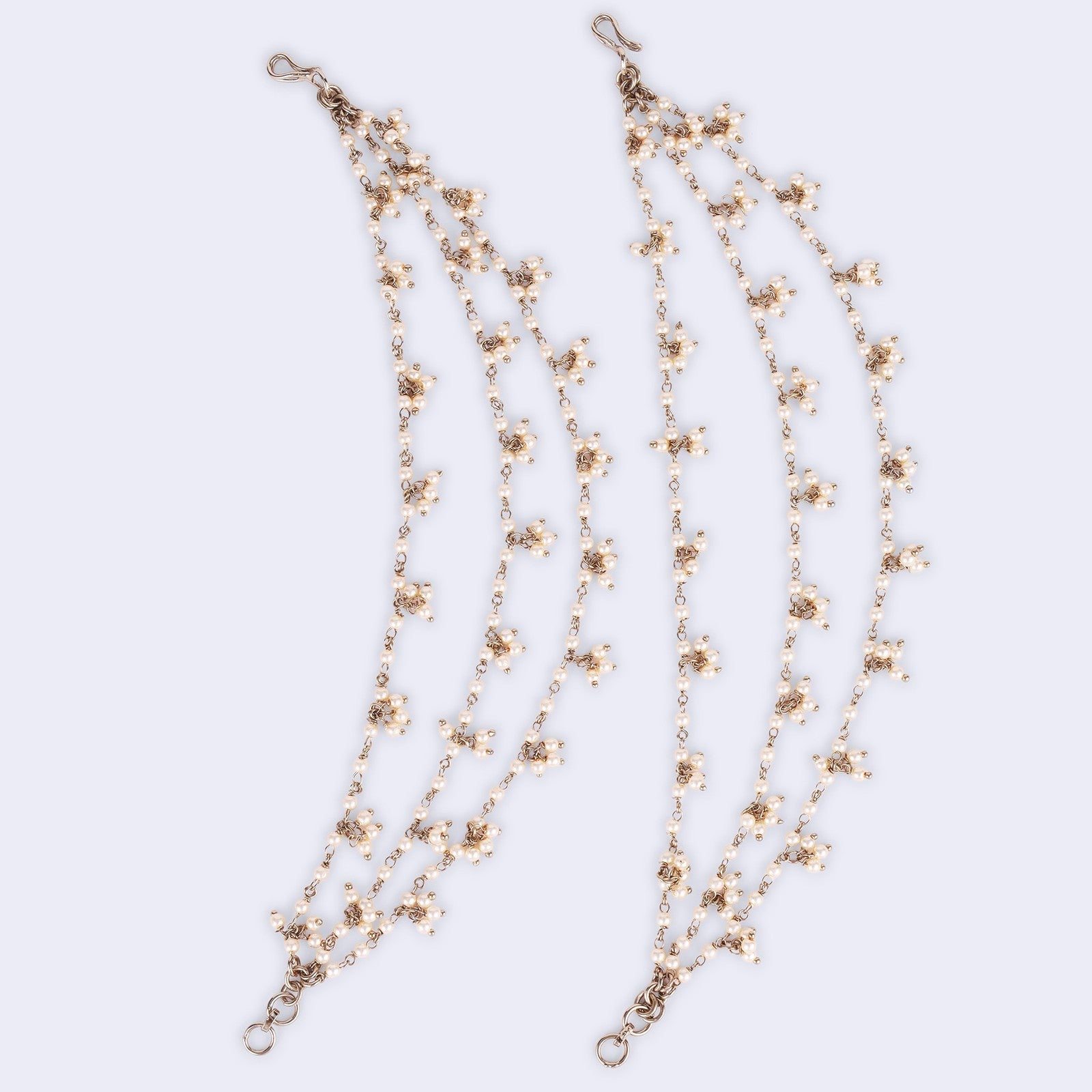 Gold Pearl Virasat Ear Chain
