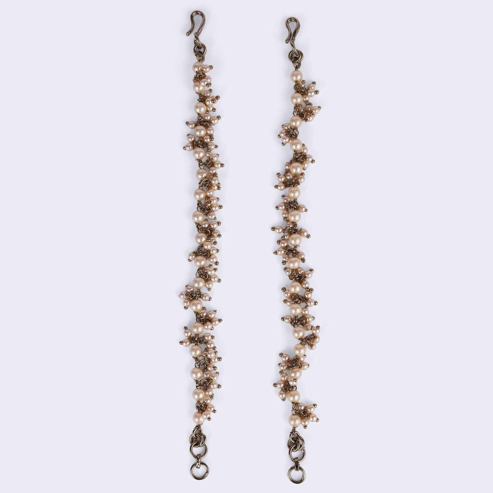 Gold Pearl Regal Ear Chain
