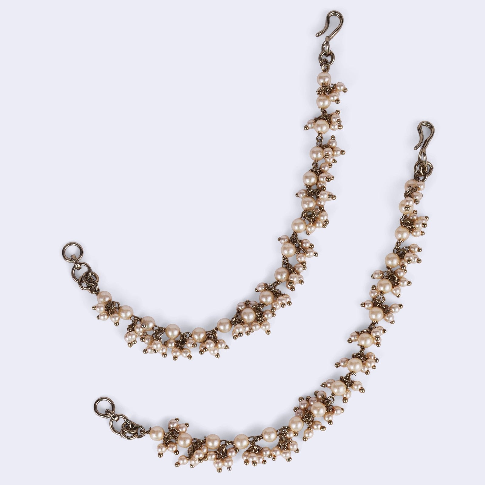 Gold Pearl Regal Ear Chain
