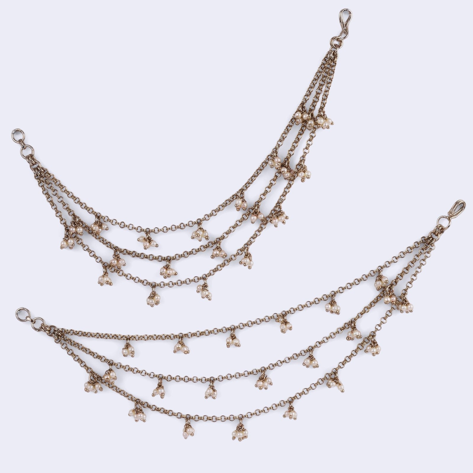 Gold Pearl Grace Ear Chain