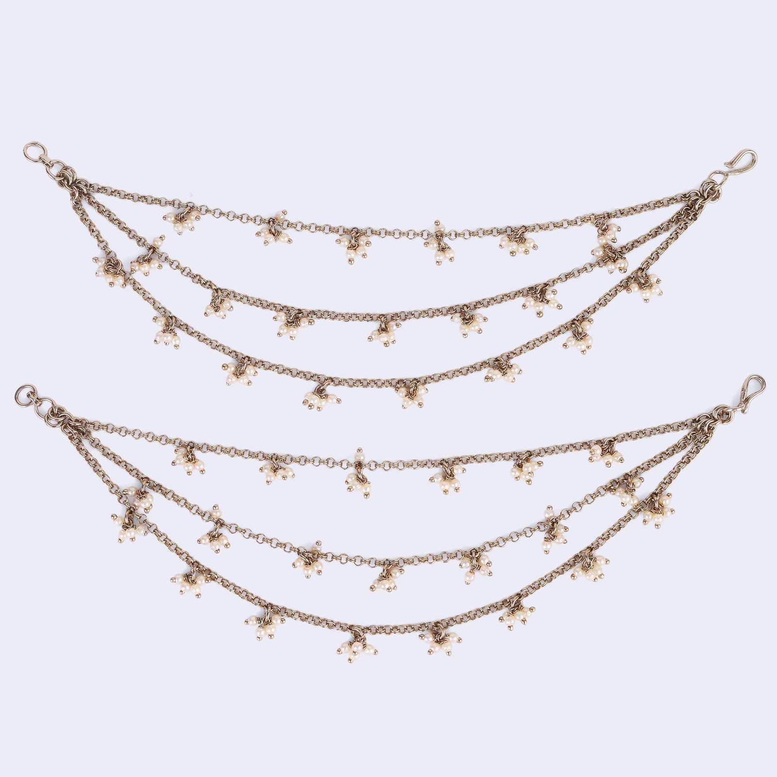 Gold Pearl Grace Ear Chain