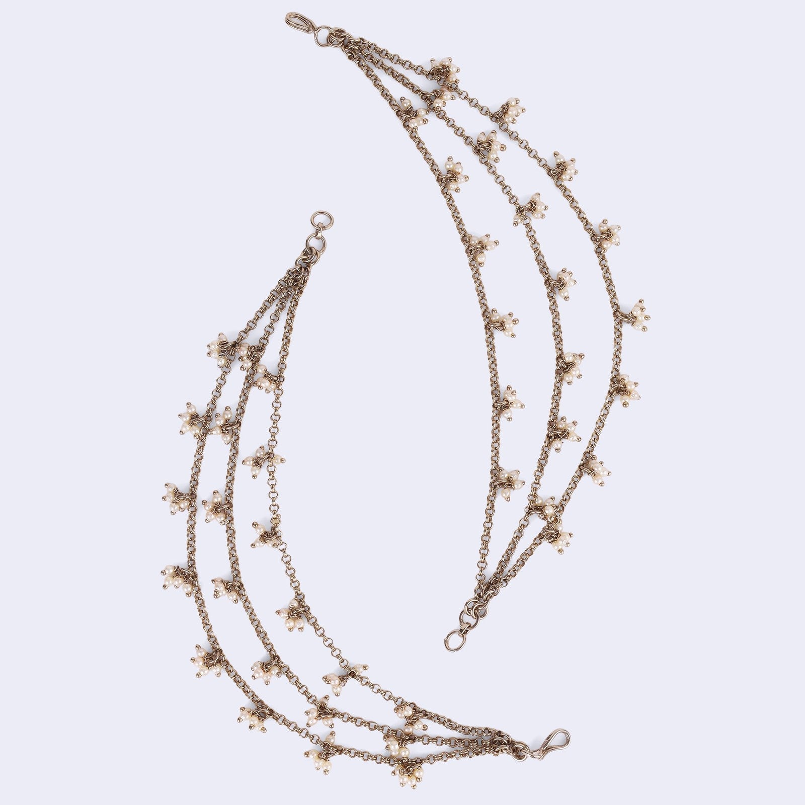 Gold Pearl Grace Ear Chain
