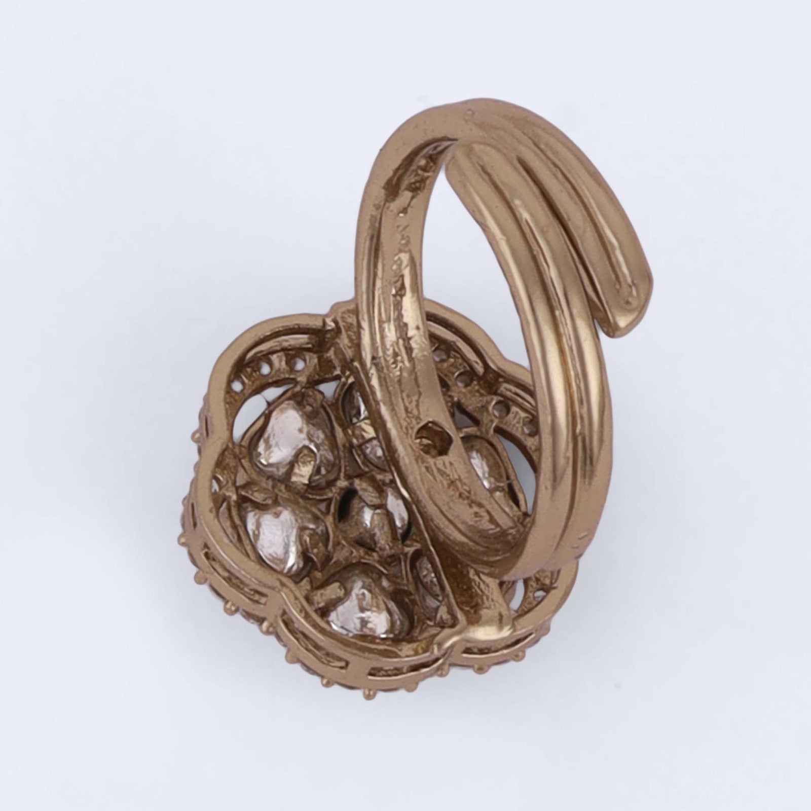 White Kundan Radiance Ring