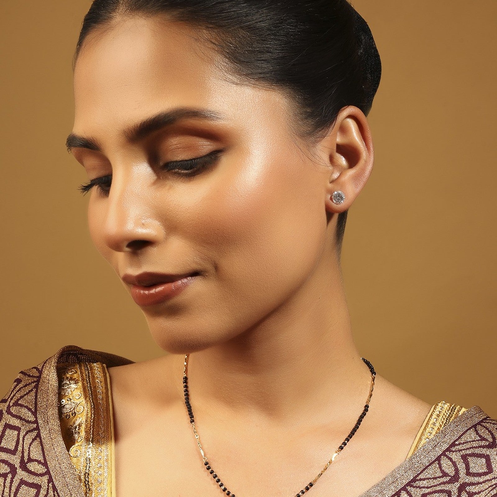 Gold Beaded Noor Mangalsutra