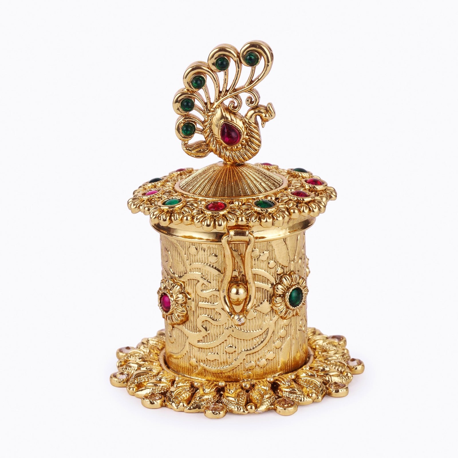 Gold Beaded Royale Sindoor Box