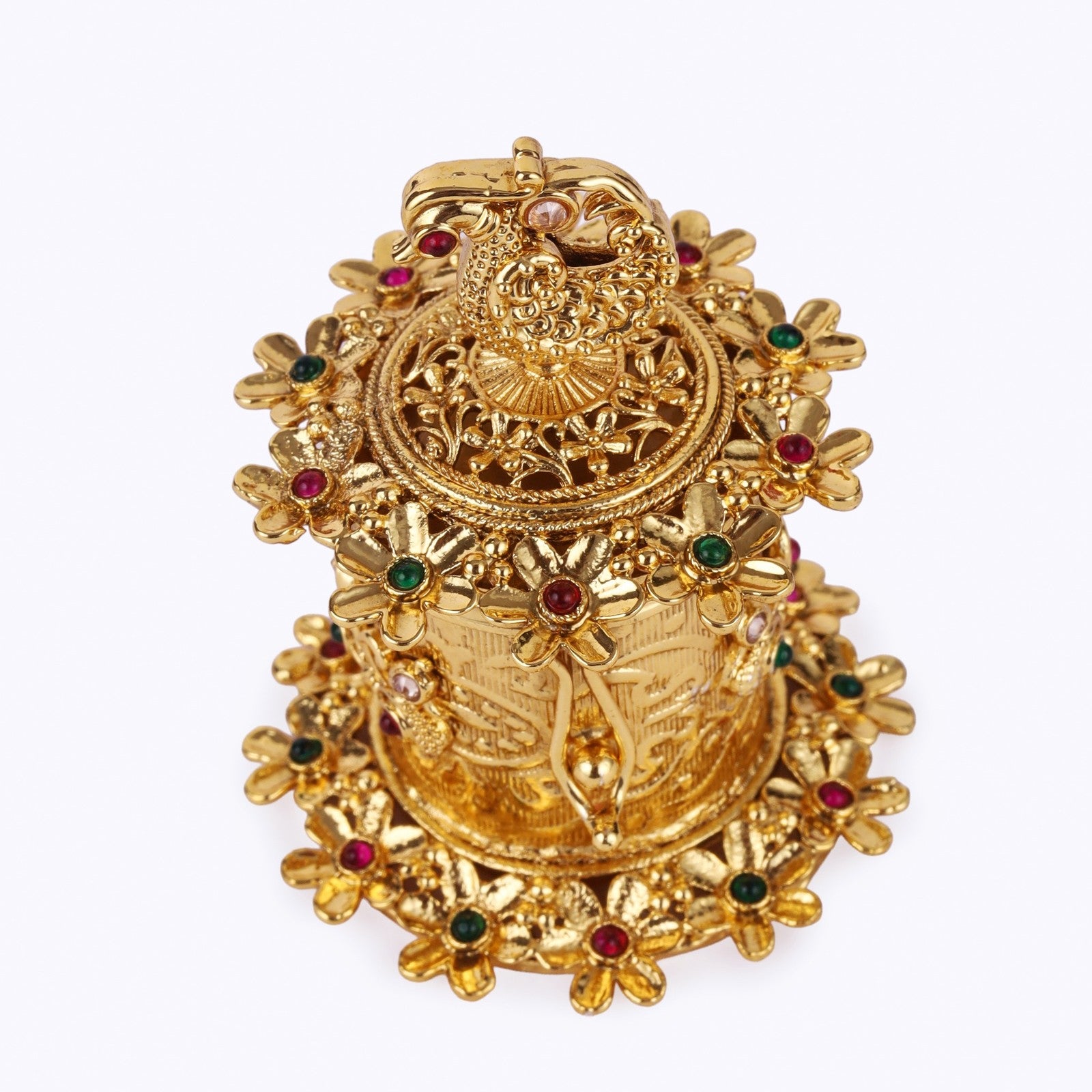 Gold Beaded Radiance Sindoor Box