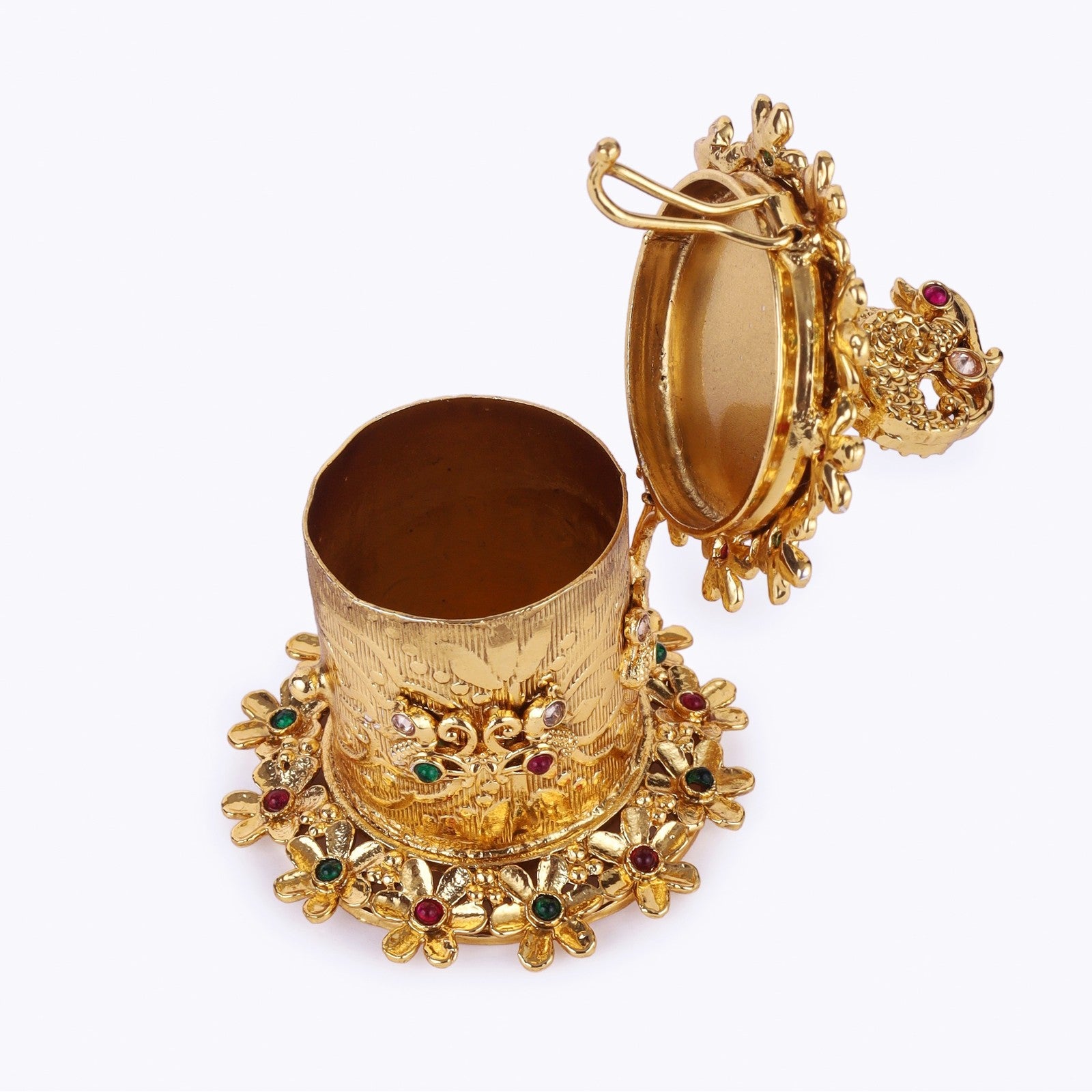 Gold Beaded Radiance Sindoor Box