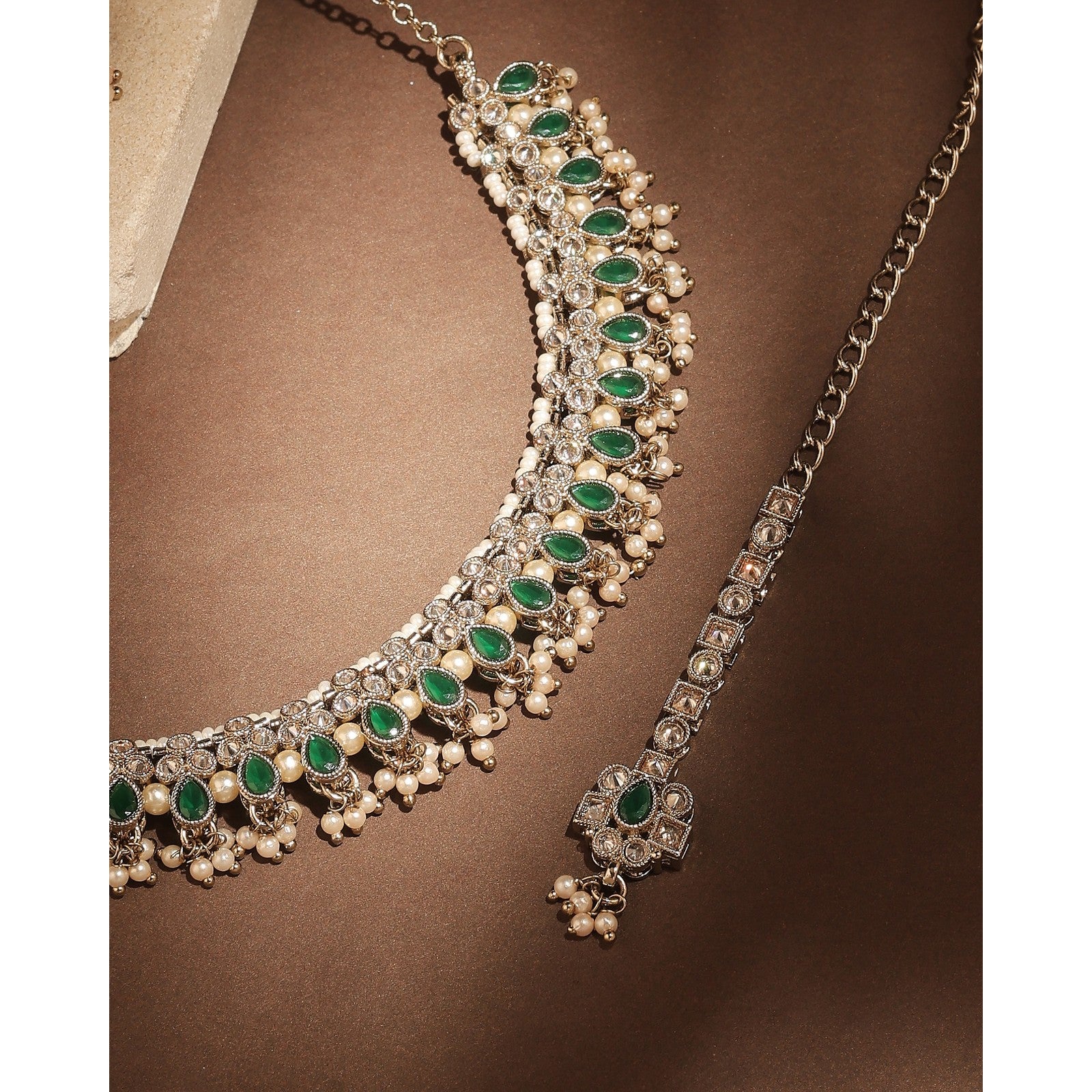 Green Kundan Royale Necklace Set