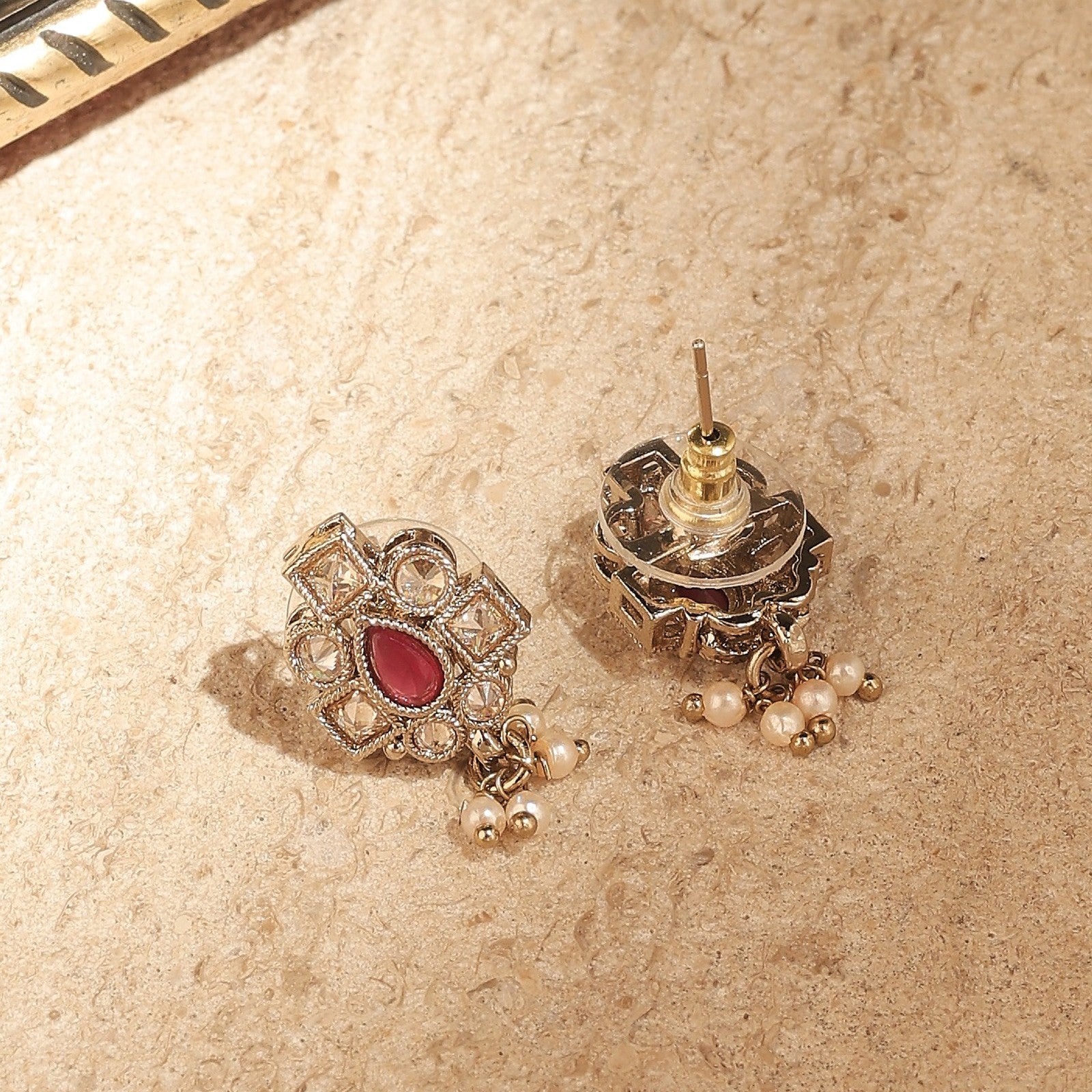 Red Kundan Shringar Necklace Set