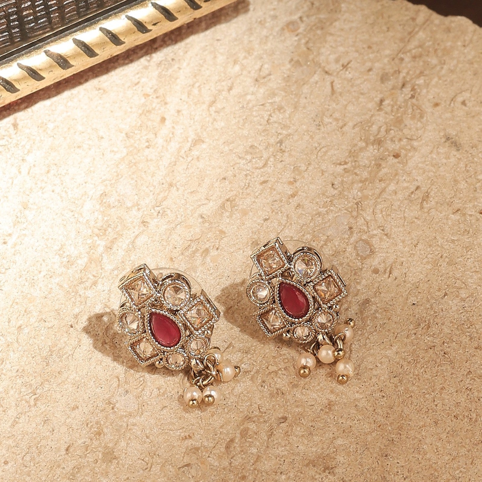 Red Kundan Shringar Necklace Set