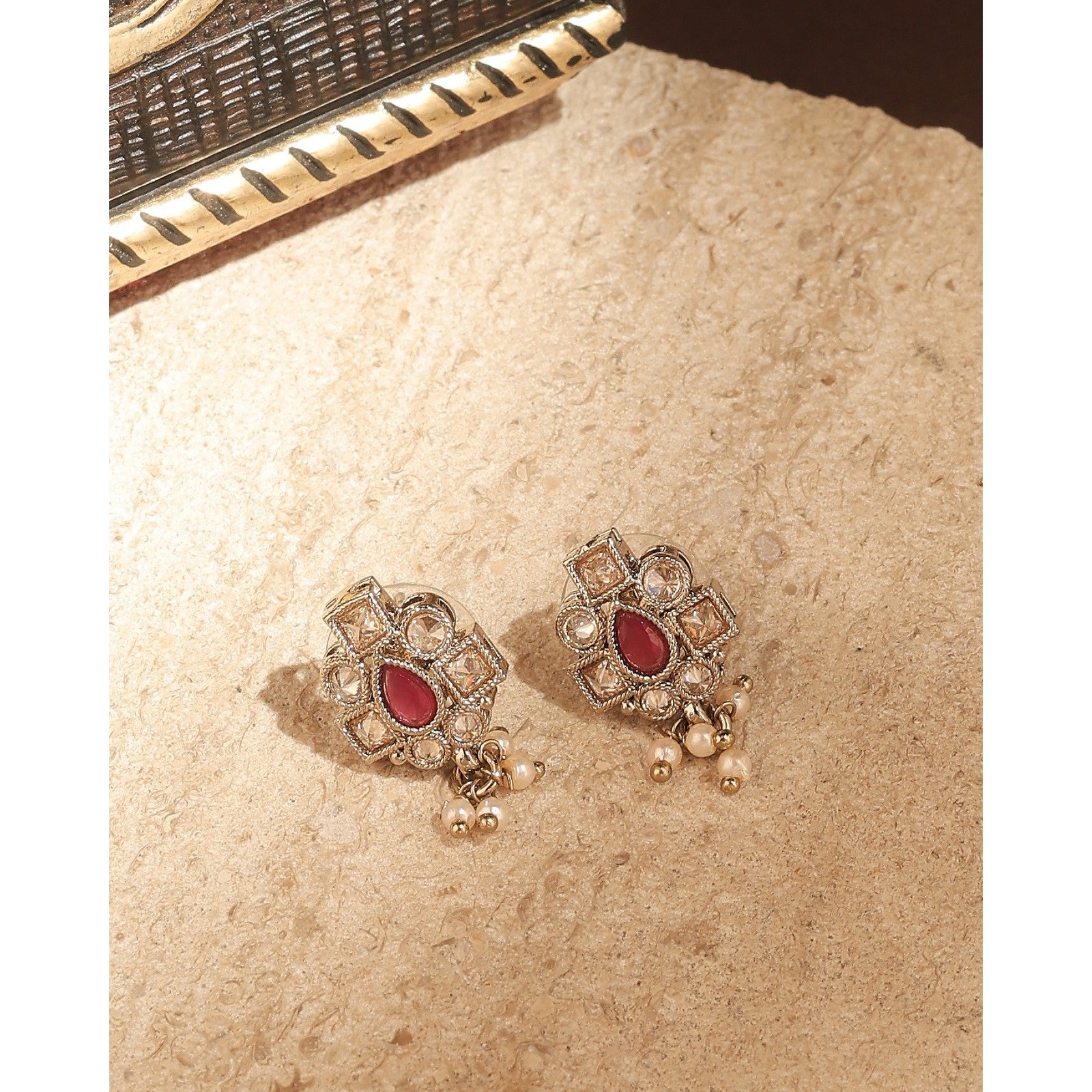 Red Kundan Shringar Necklace Set