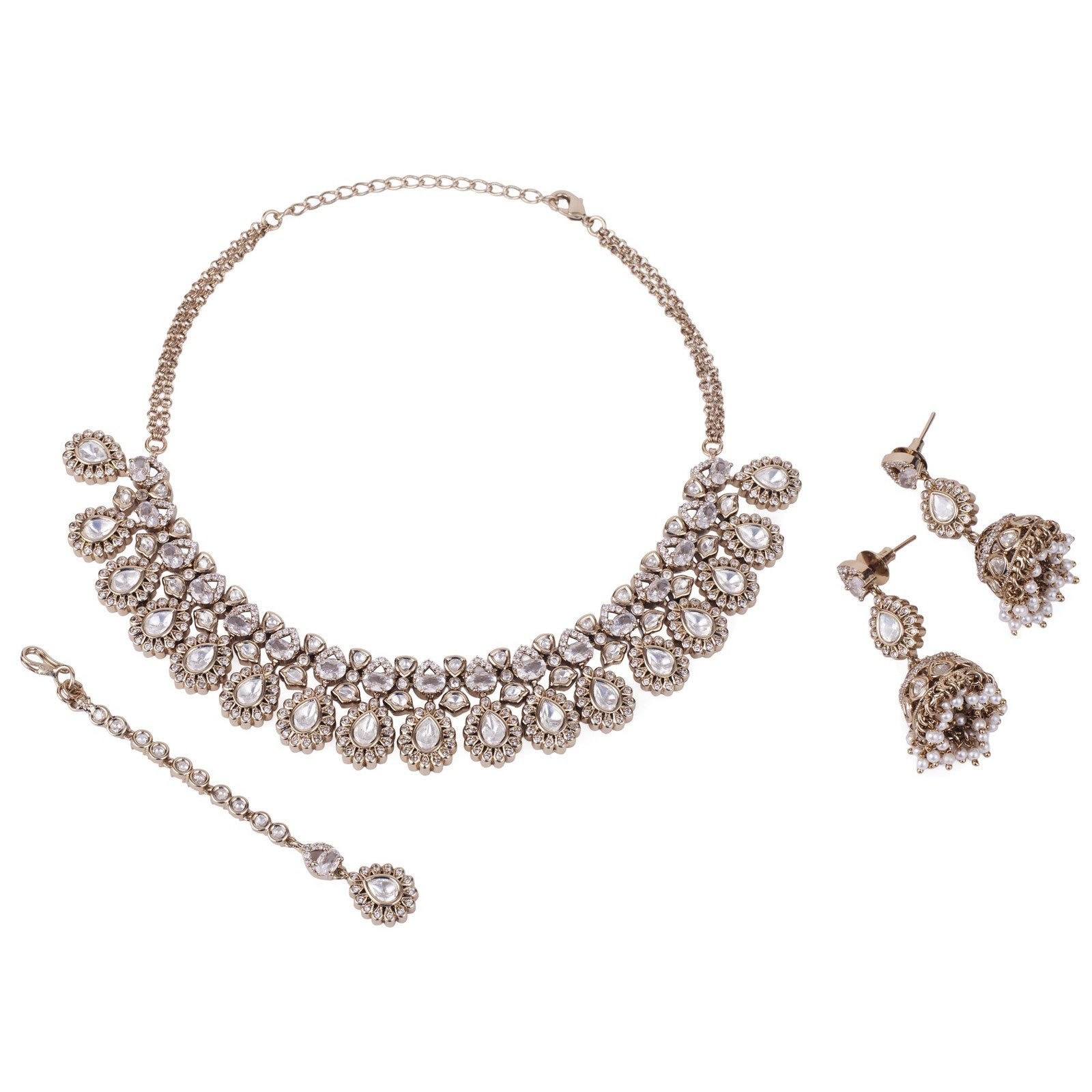 White Kundan Heritage Choker Set