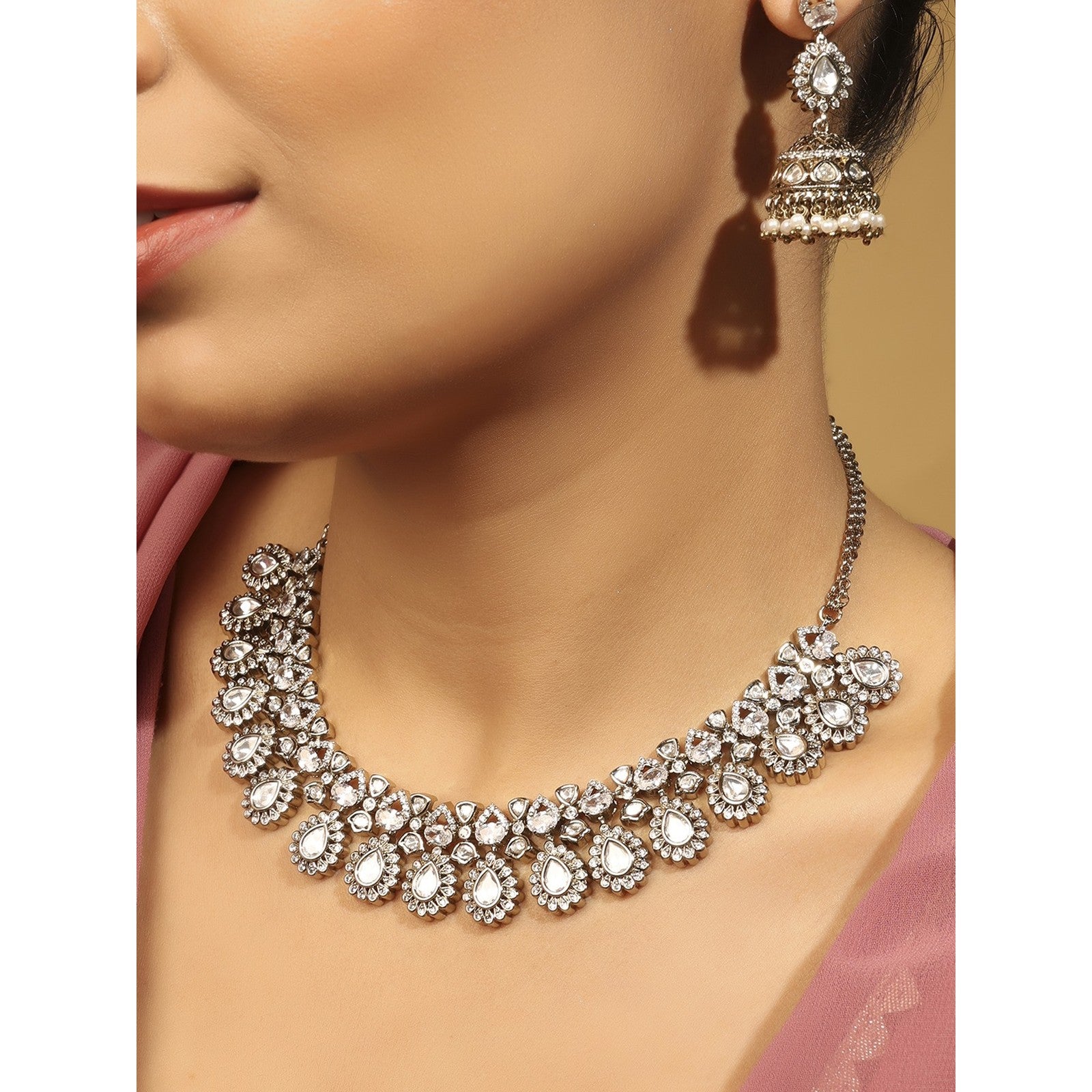 White Kundan Heritage Choker Set