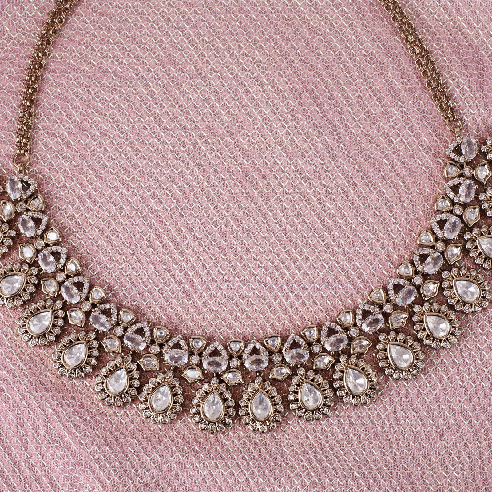 White Kundan Heritage Choker Set