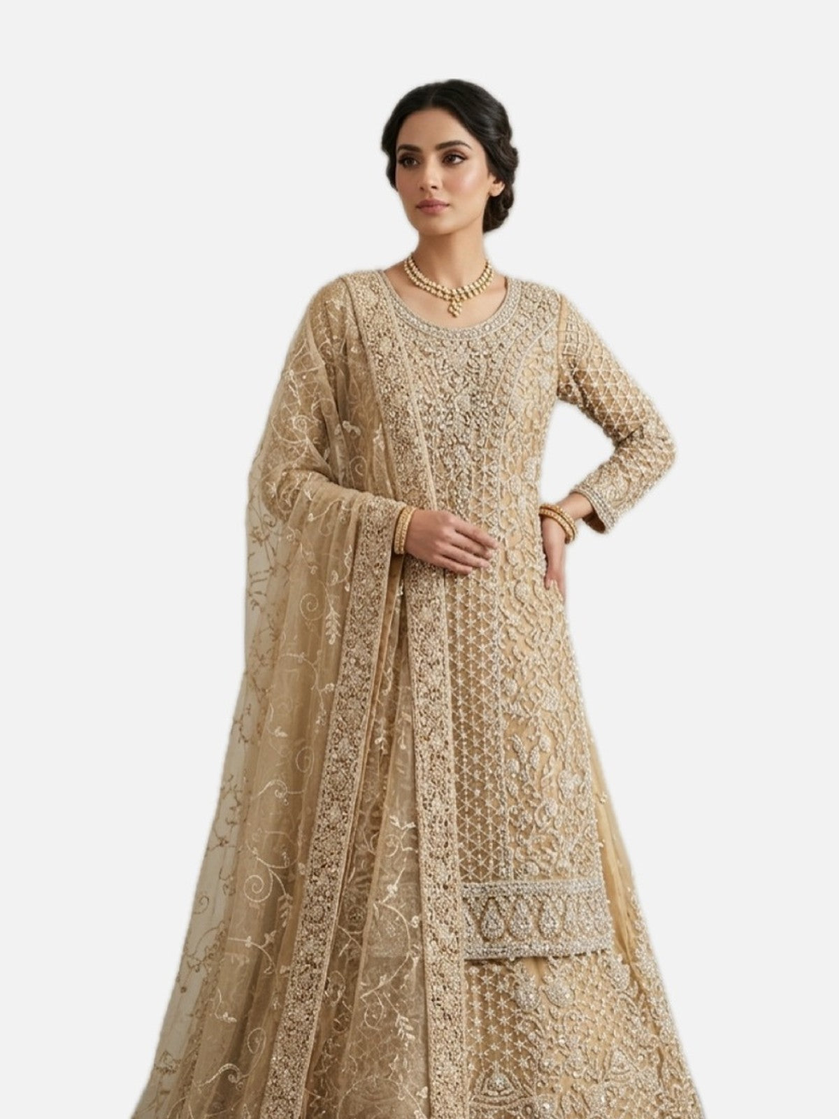 Mustard Net Regalia Lehenga Choli