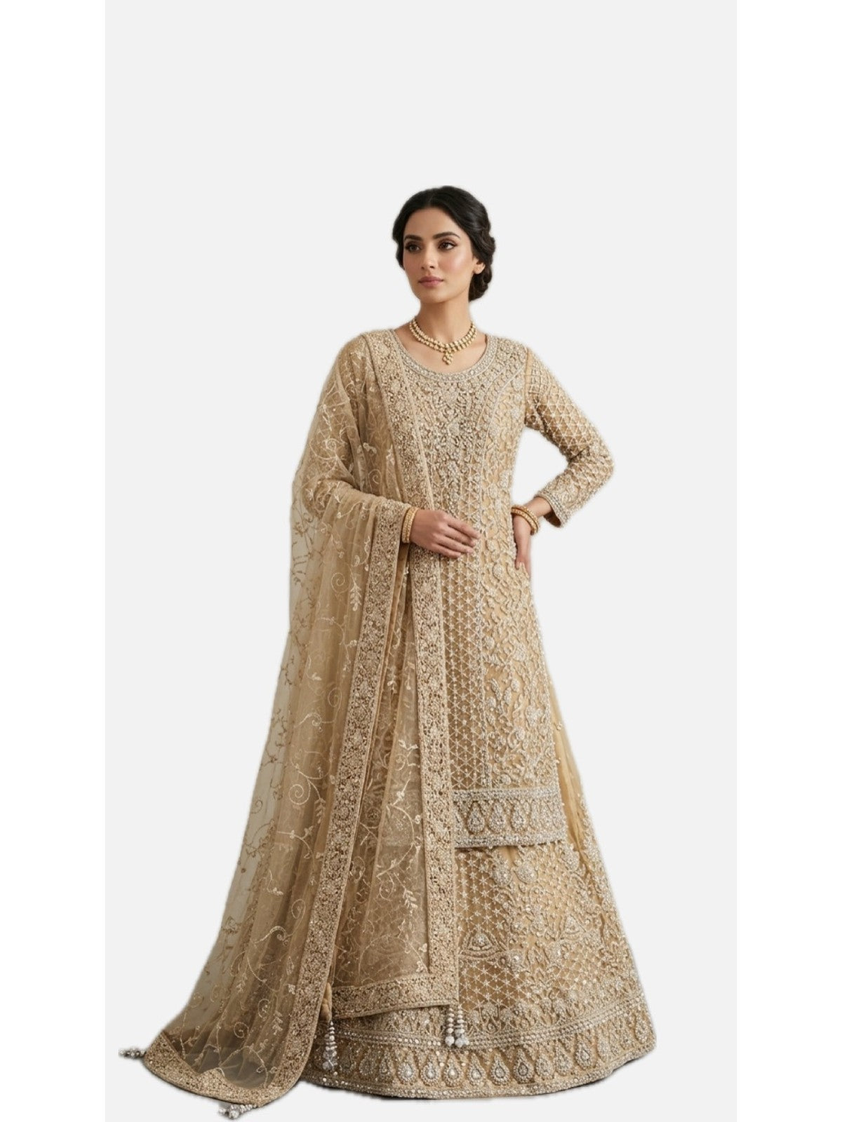 Mustard Net Regalia Lehenga Choli