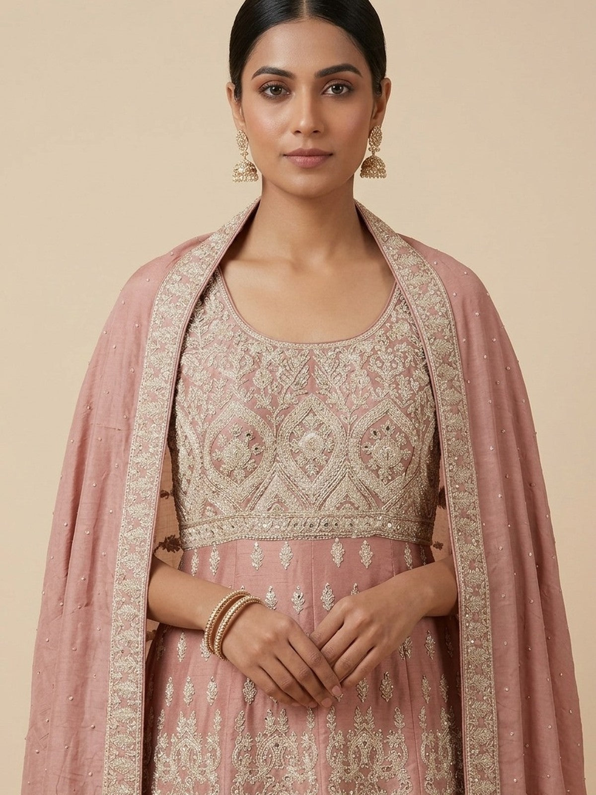 Rust Chiffon Radiance Peplum Set