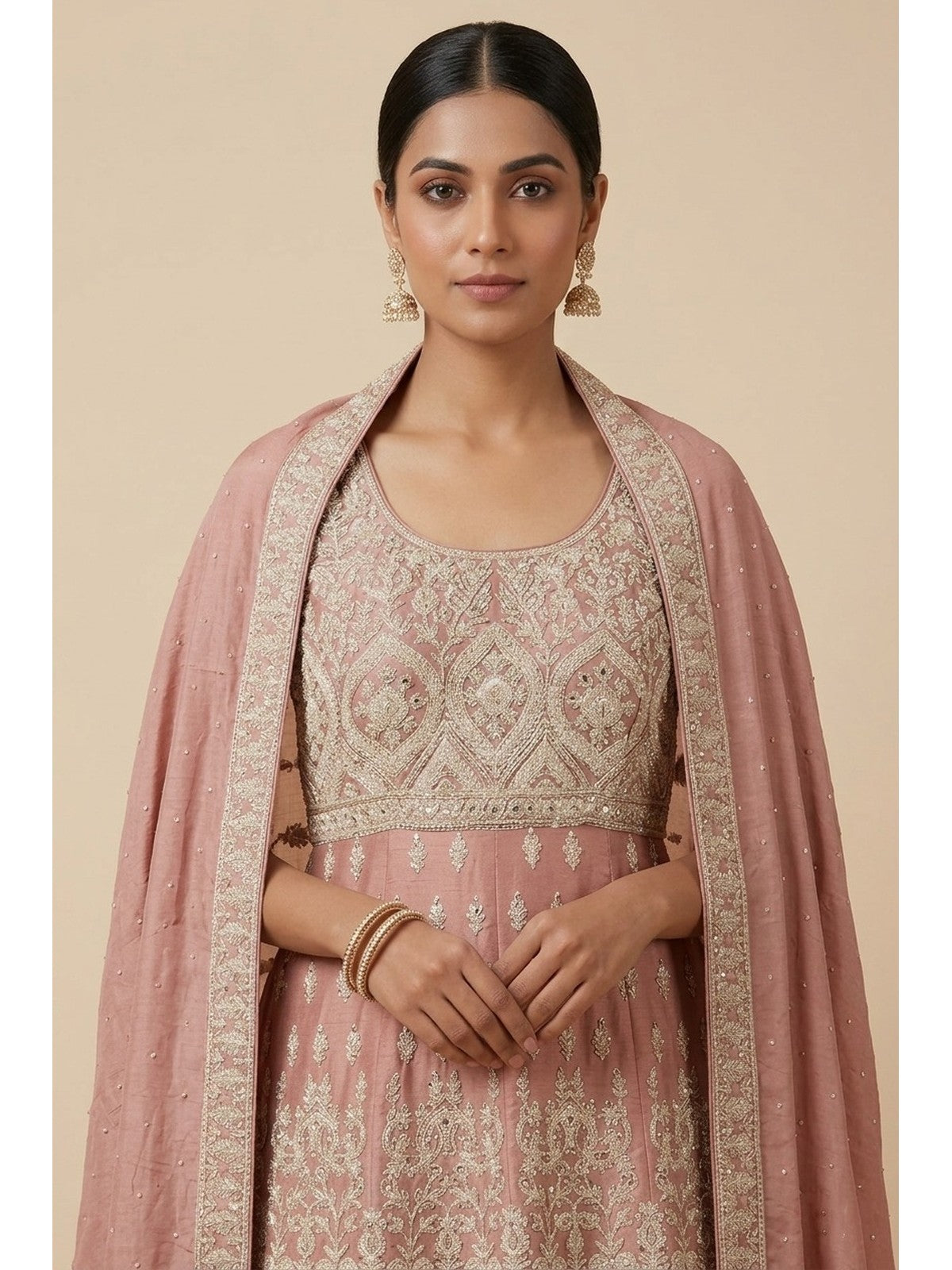 Rust Chiffon Radiance Peplum Set