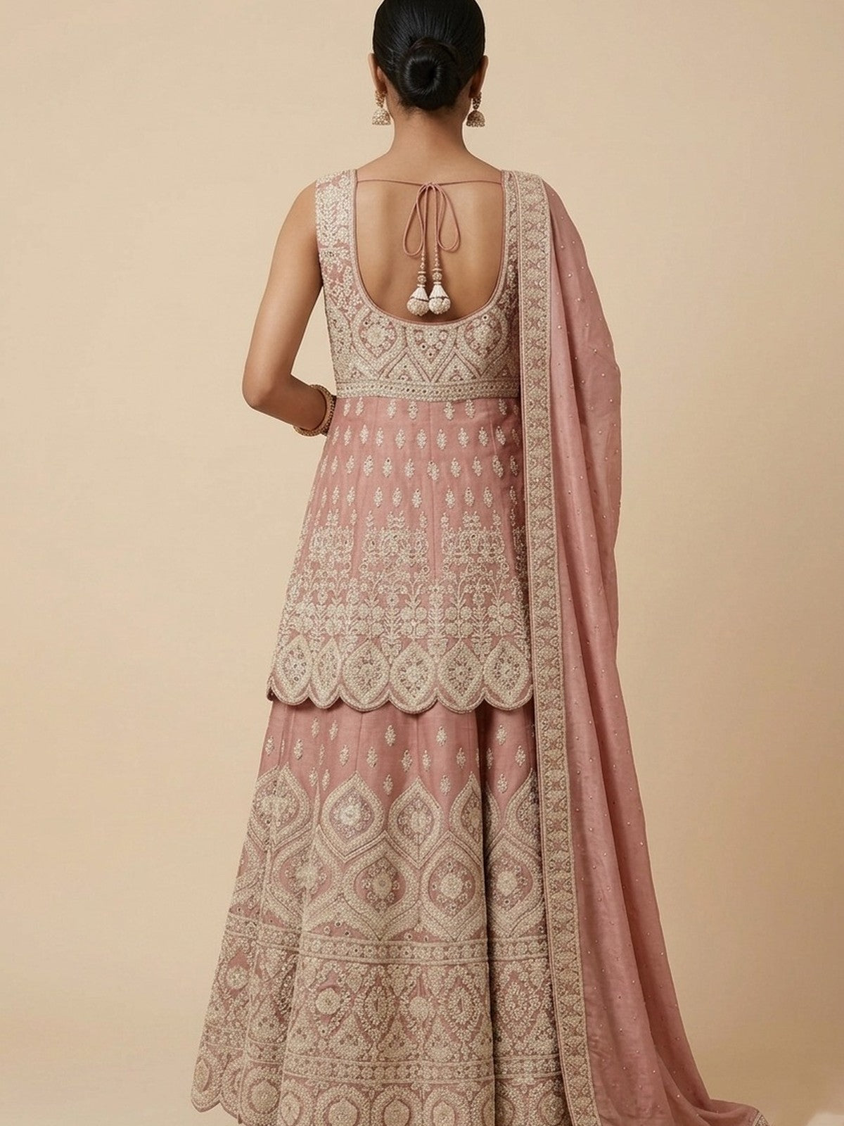 Rust Chiffon Radiance Peplum Set