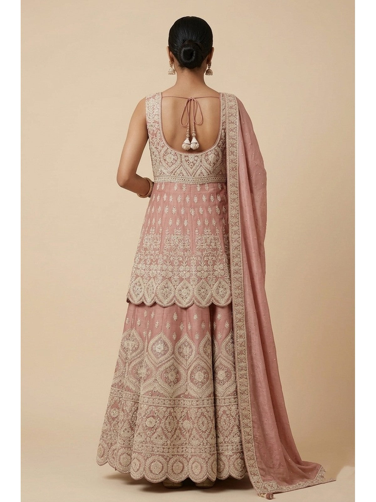 Rust Chiffon Radiance Peplum Set
