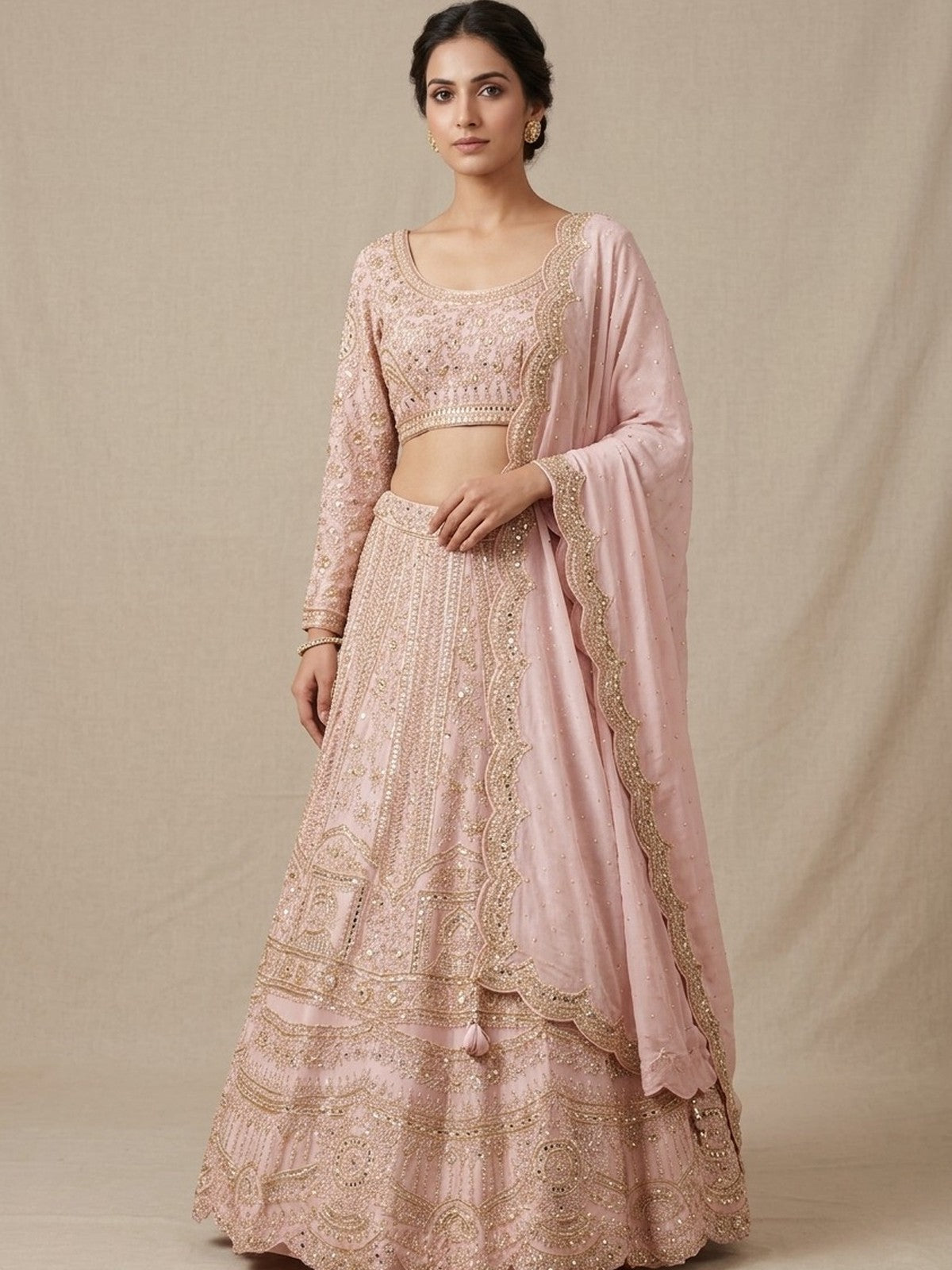 Onion Pink Riwaayat Lehenga Choli