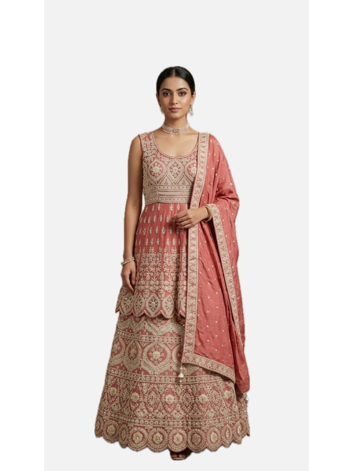 Peach Riwaayat Lehenga Choli