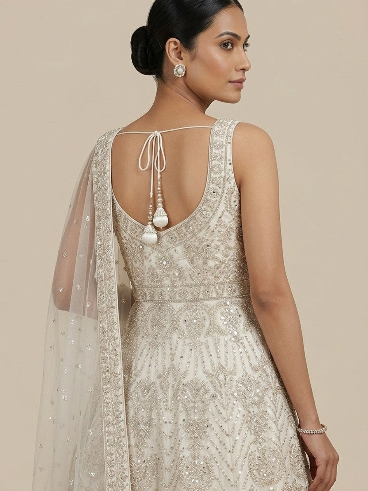 Off White Extravagance Lehenga Choli