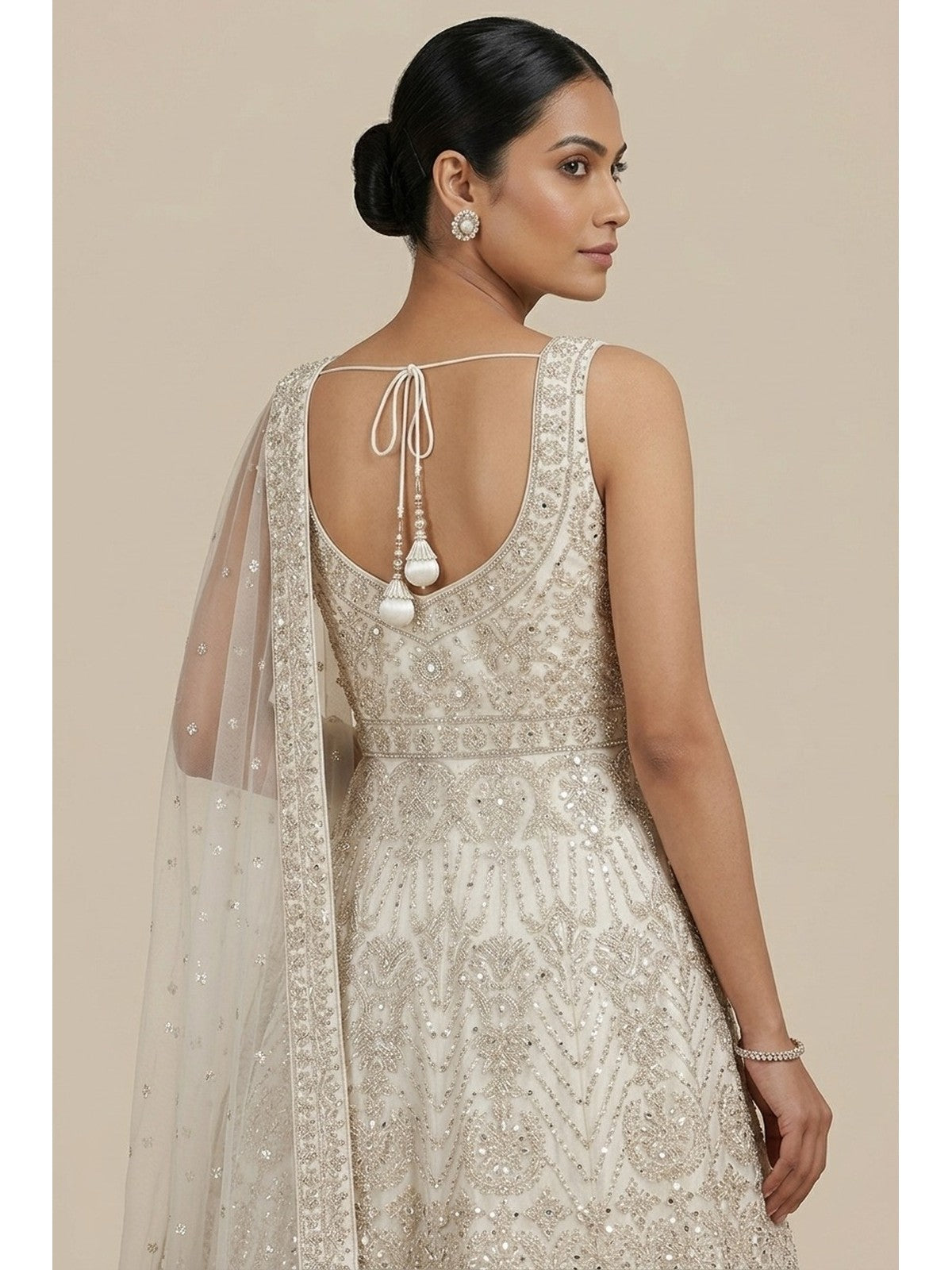 Off White Extravagance Lehenga Choli