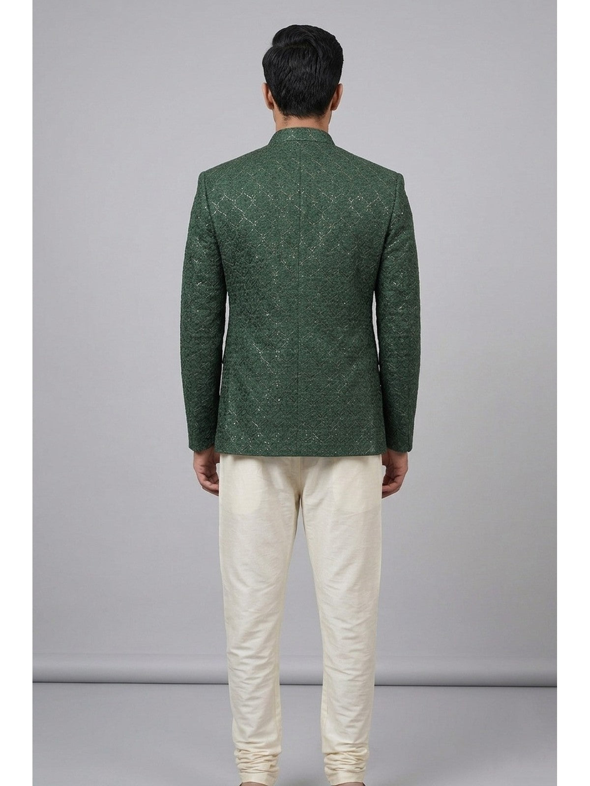 Green Silk Noor Prince Coat